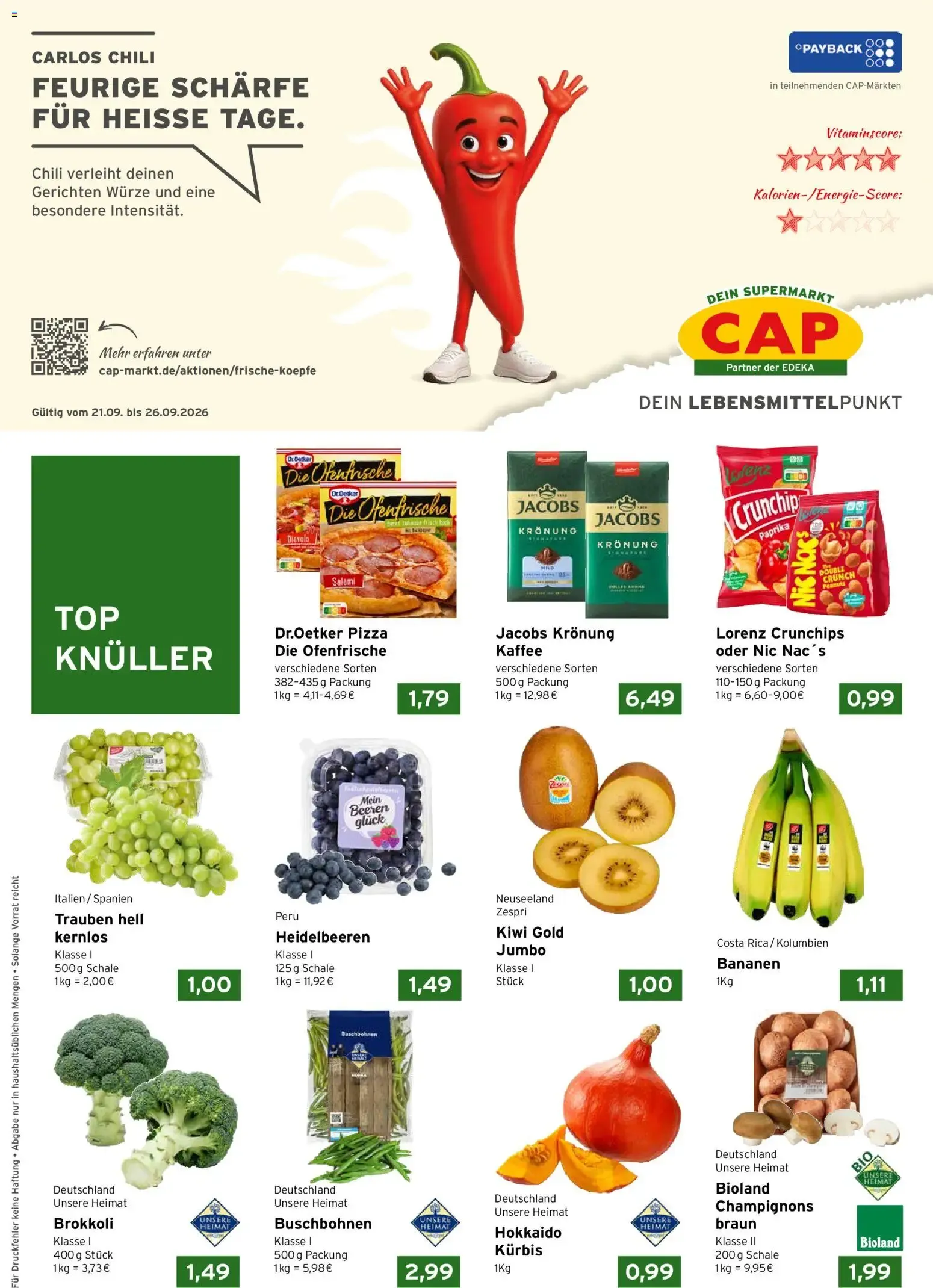 CAP Markt Prospekt vom 21.09.2026 – Angebote online