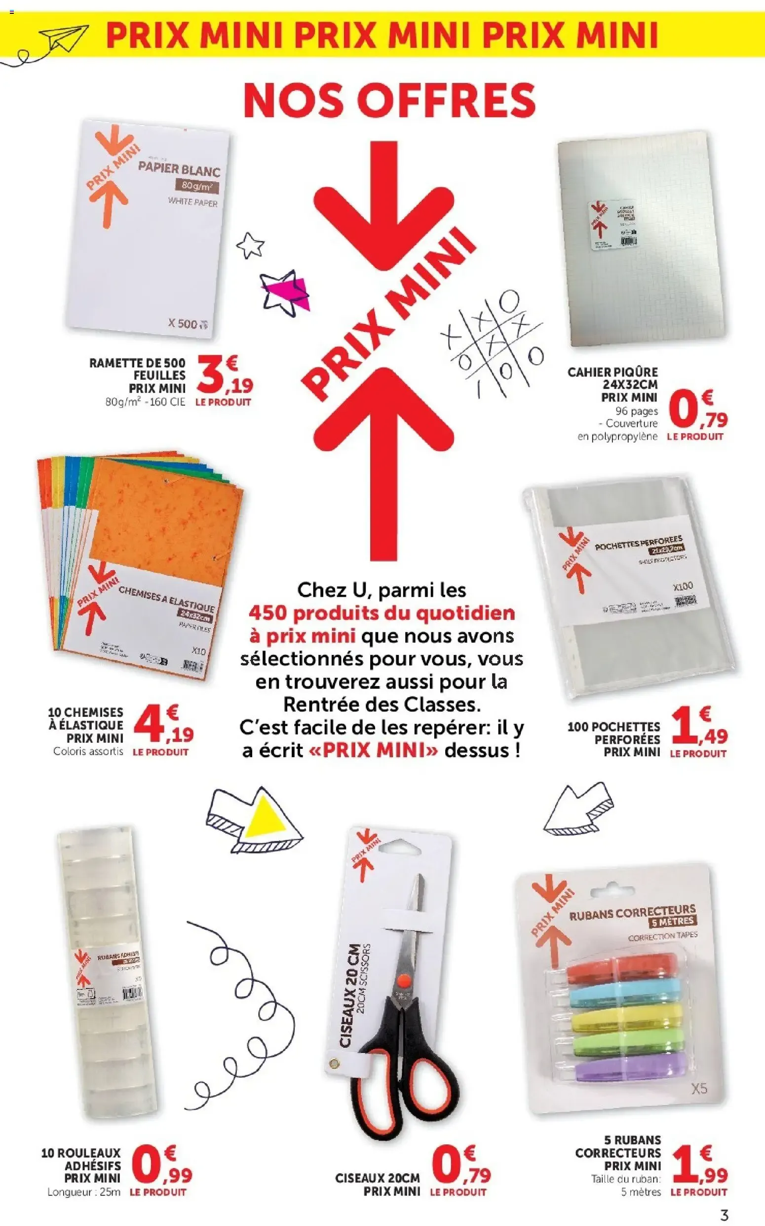 Hyper U - La rentrée à prix bas à partir du 15/07/2026 - promo en ligne du 15 juillet au 9 août 2026 - Catalogue page 3