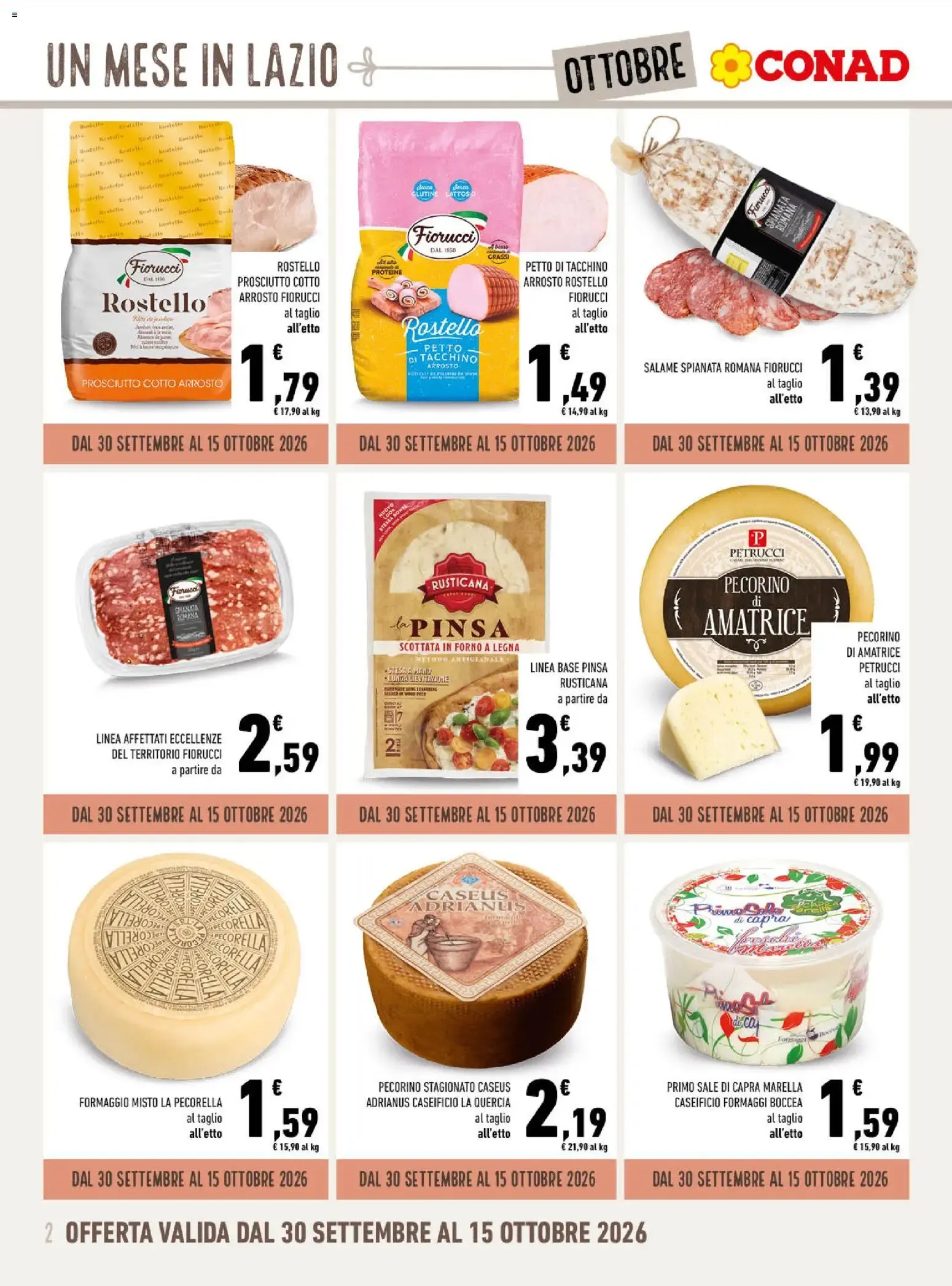 Gli Speciali Conad: Un Mese in Lazio a Tavola da 30 settembre a 31 ottobre di 2026 - Pagina del volantino 2