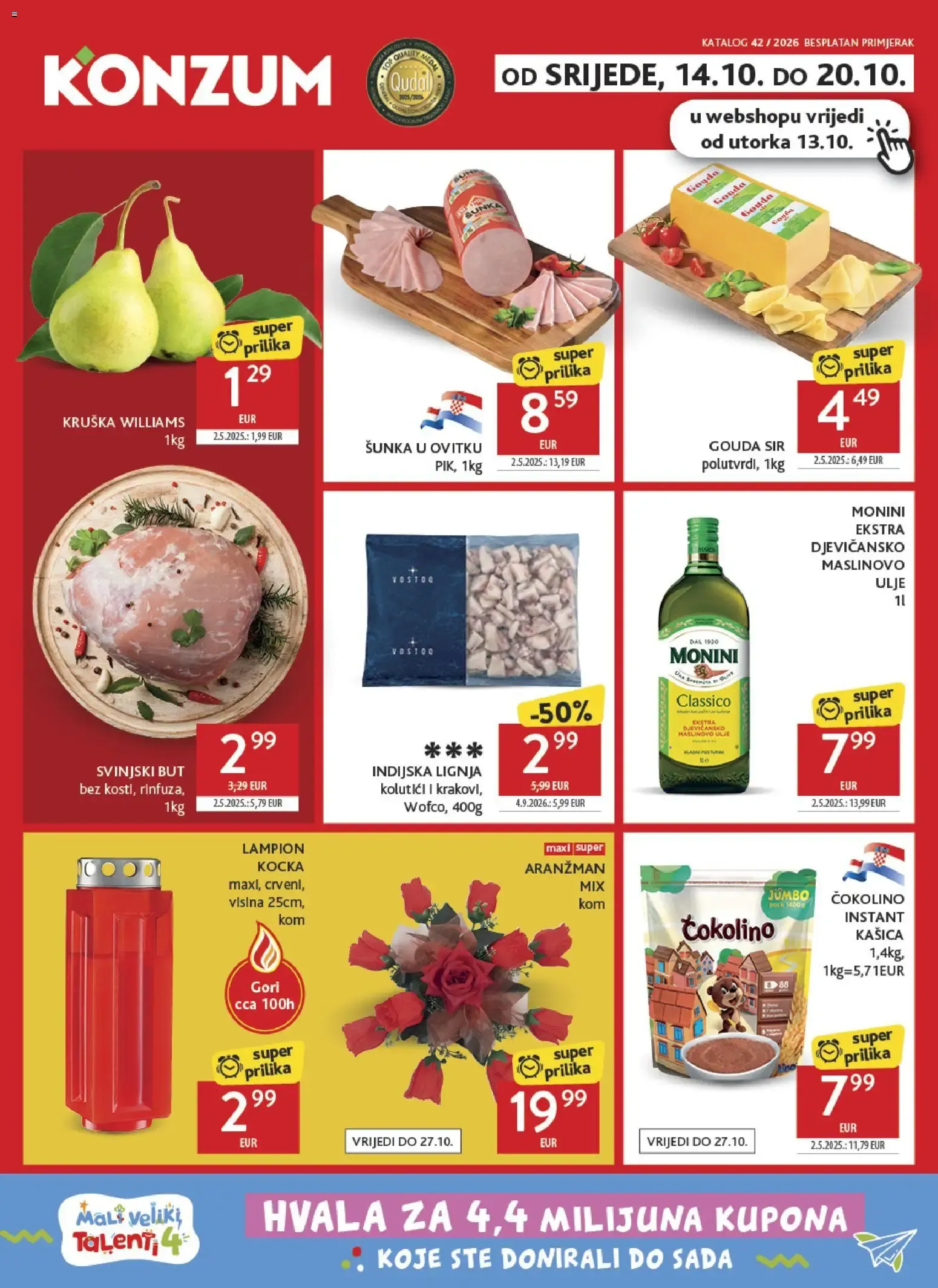 Katalog Konzum Katalog novi od 14.10.2026 na listanje > letak digitalni od 14. listopada do 20. listopada 2026. - Pregled Stranica 1