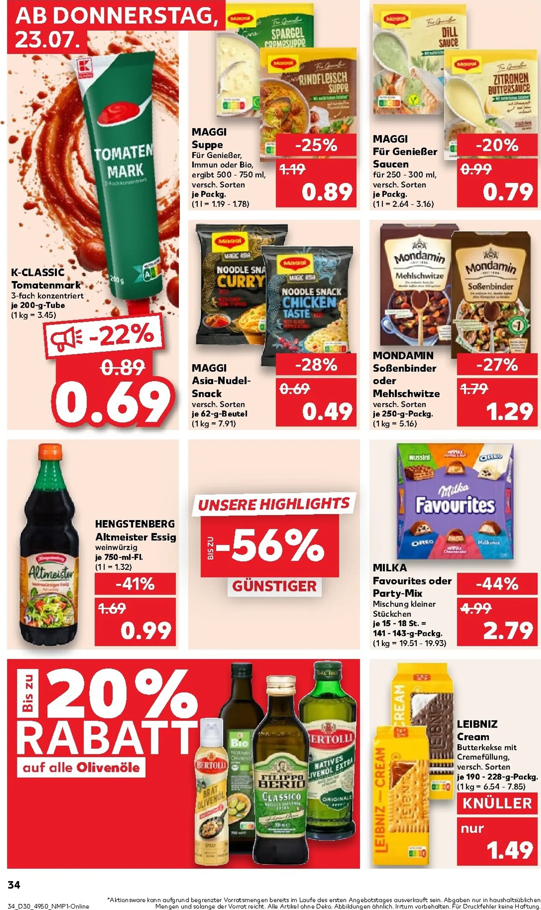 Kaufland Prospekt nächste Woche – von Donnerstag 23.07.2026 bis Mittwoch 29.07.2026 von 23. Juli bis 29. Juli 2026 - Prospekt seite 35