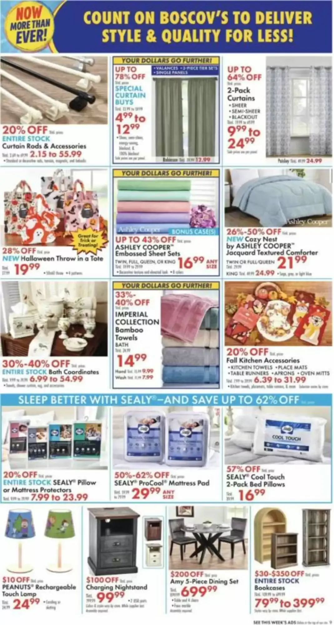 Weekly ad Boscov's - It's the Great Pumpkin, Charlie Brown Celebration & Sales from September 10 to September 16 2026 - Page 9