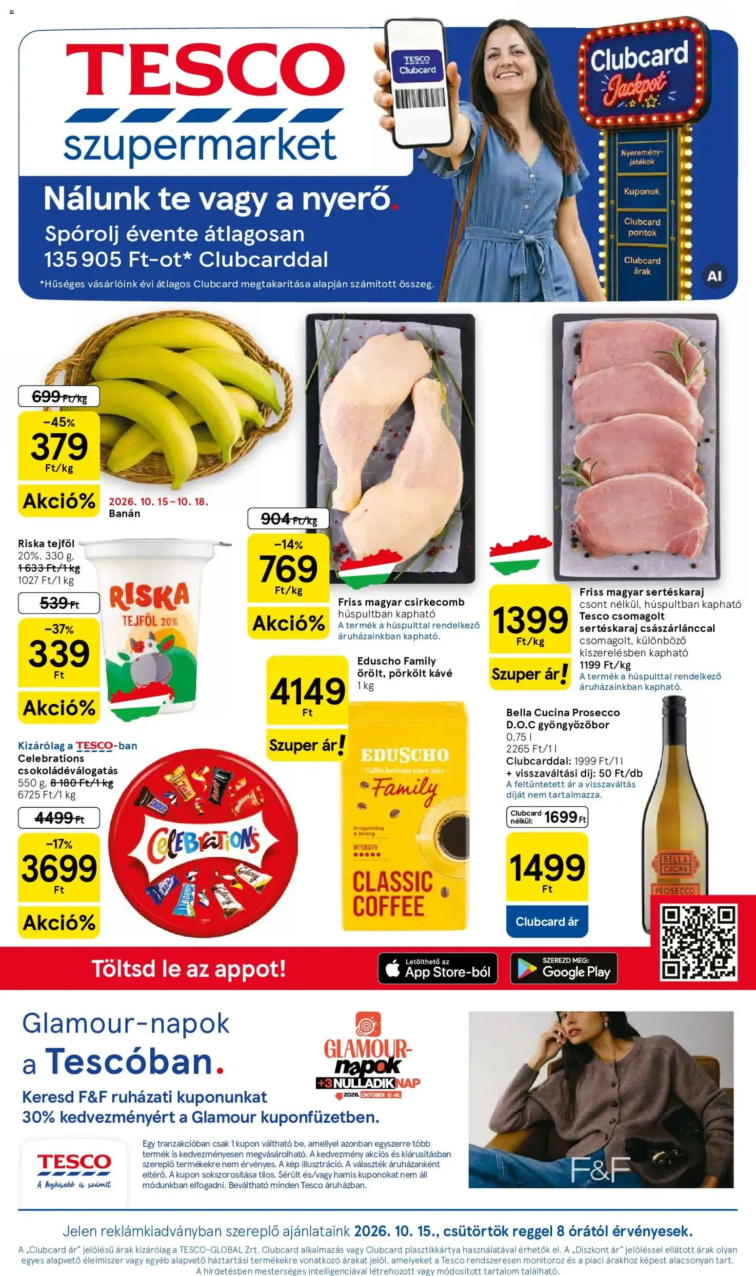 Katalógus Tesco Szupermarket akciós újság - 2026.10.15.-tól - online október 15.-tól október 18.-ig 2026. - Oldal 1