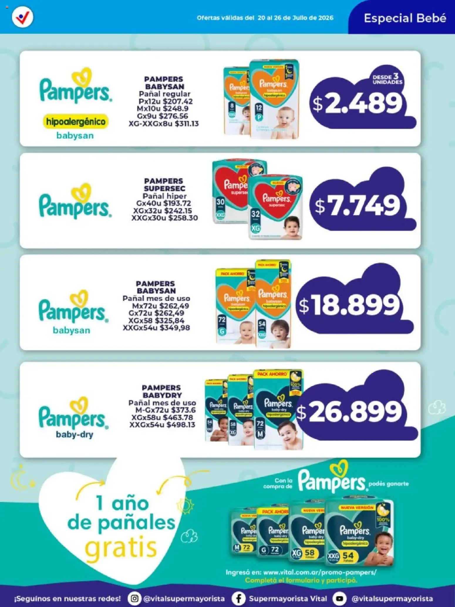 Ofertas de Vital - Especial de pañales || del 20/07/2026 - 26/07/2026 || Catálogo 20 de julio al 26 de julio 2026 - Página 3 del catálogo