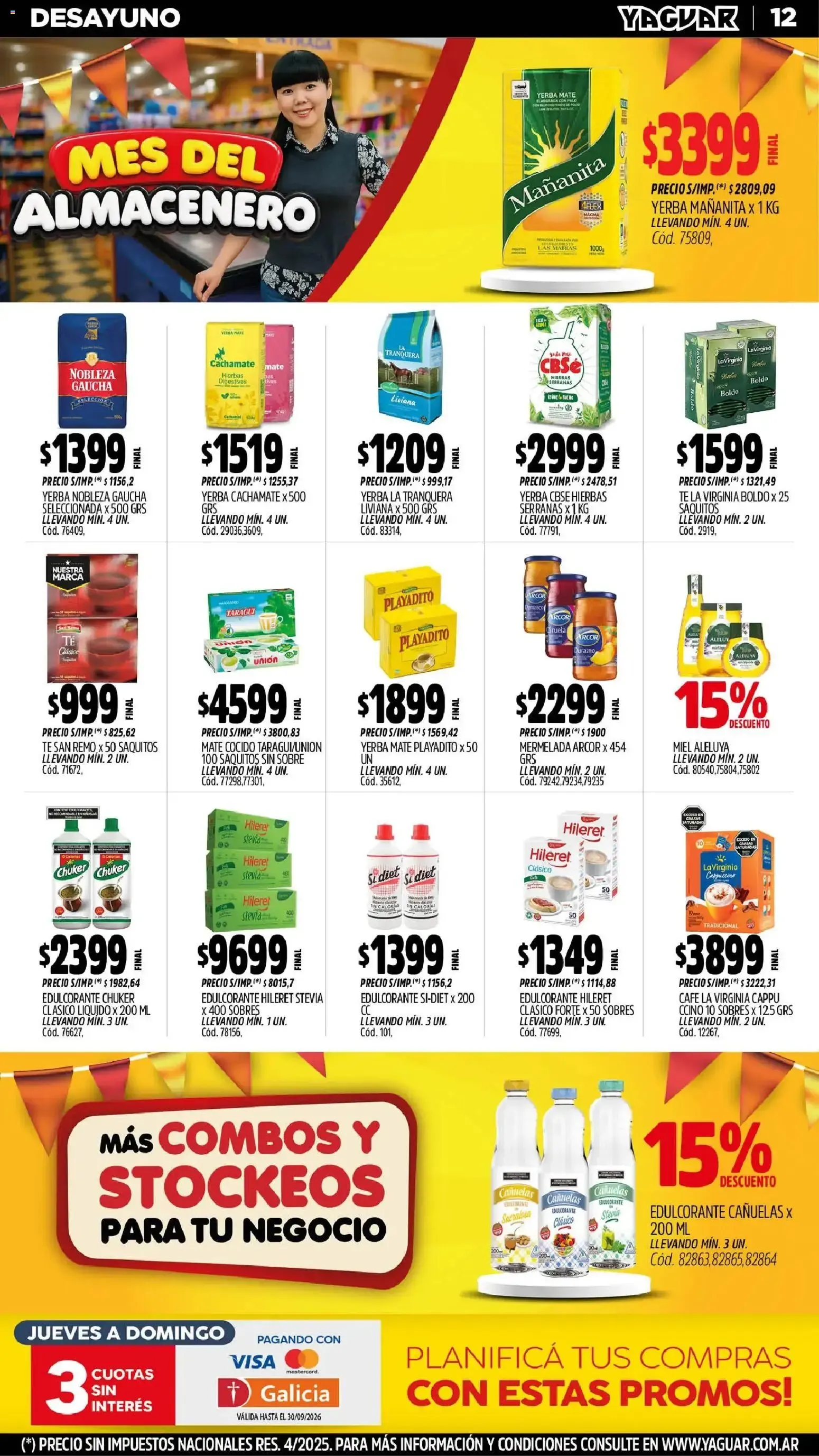 Ofertas de Mayorista Yaguar - Mes del Almacenero - Ofertas para Trelew 31 de agosto al 6 de septiembre 2026 - Página 12 del catálogo