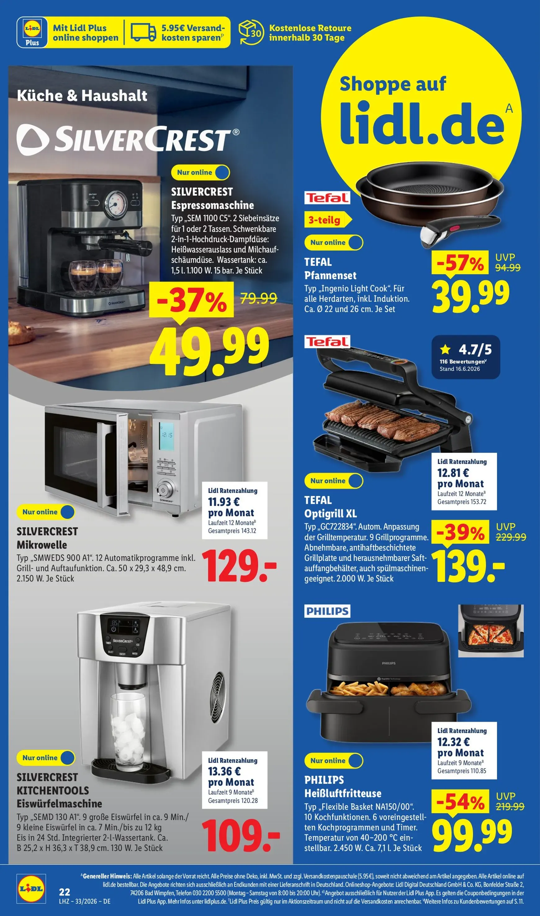 Lidl - Angebot der Woche Prospekt nächste Woche – von Montag 10.08.2026 bis Samstag 15.08.2026 von 10. August bis 16. August 2026 - Prospekt seite 22