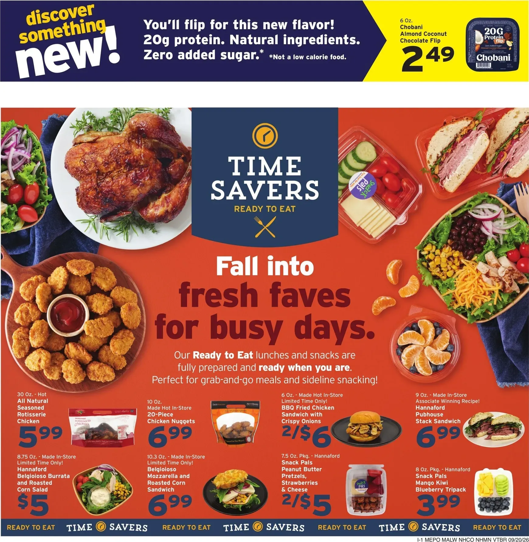 Weekly promotion Current Hannaford leaflet valid from Sunday 09/20/2026 to Saturday 09/26/2026 spanning from September 20 to September 26 2026 - Page 9 for Catalogue 365
