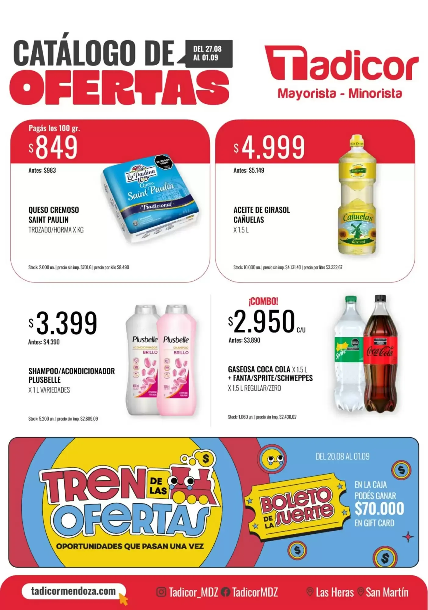Ofertas de Catálogo de Ofertas Tadicor 27 de agosto al 1 de septiembre 2026 - Página 1 del catálogo
