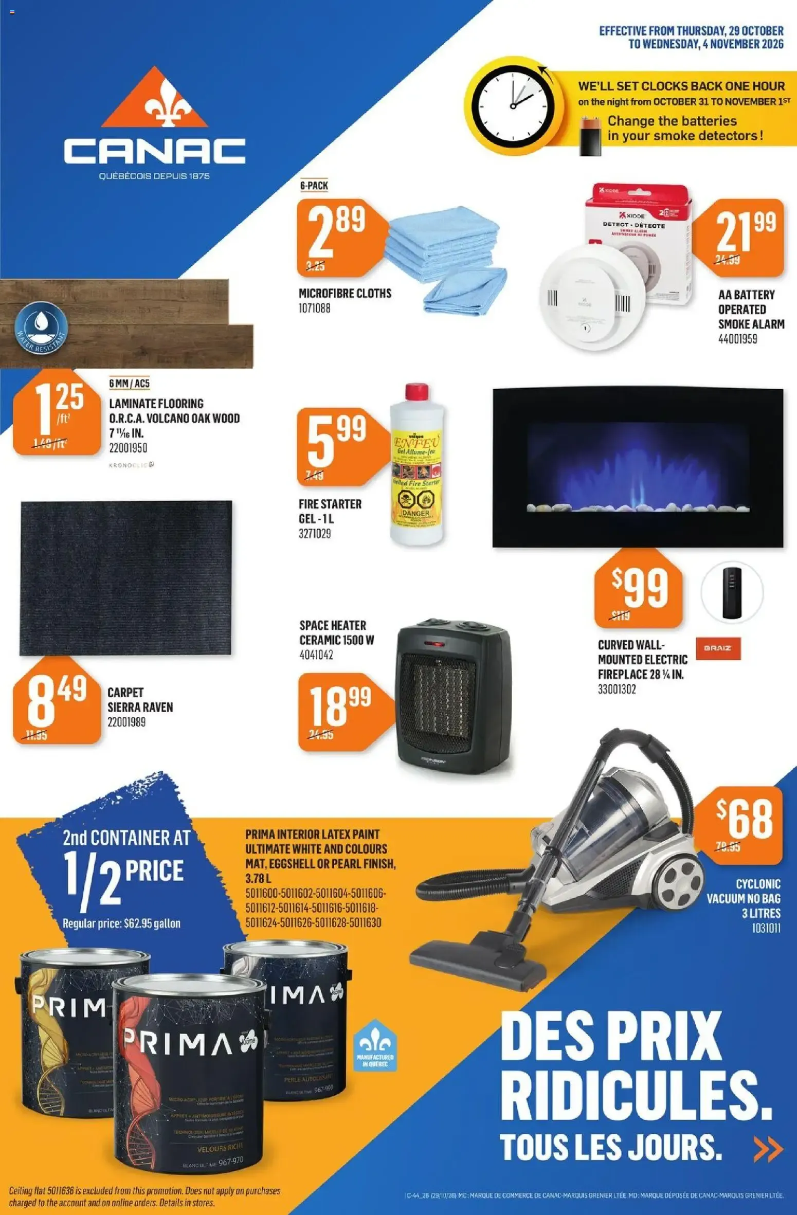 Canac weekly flyer from Oct 29, 2026 > weekly specials & deals