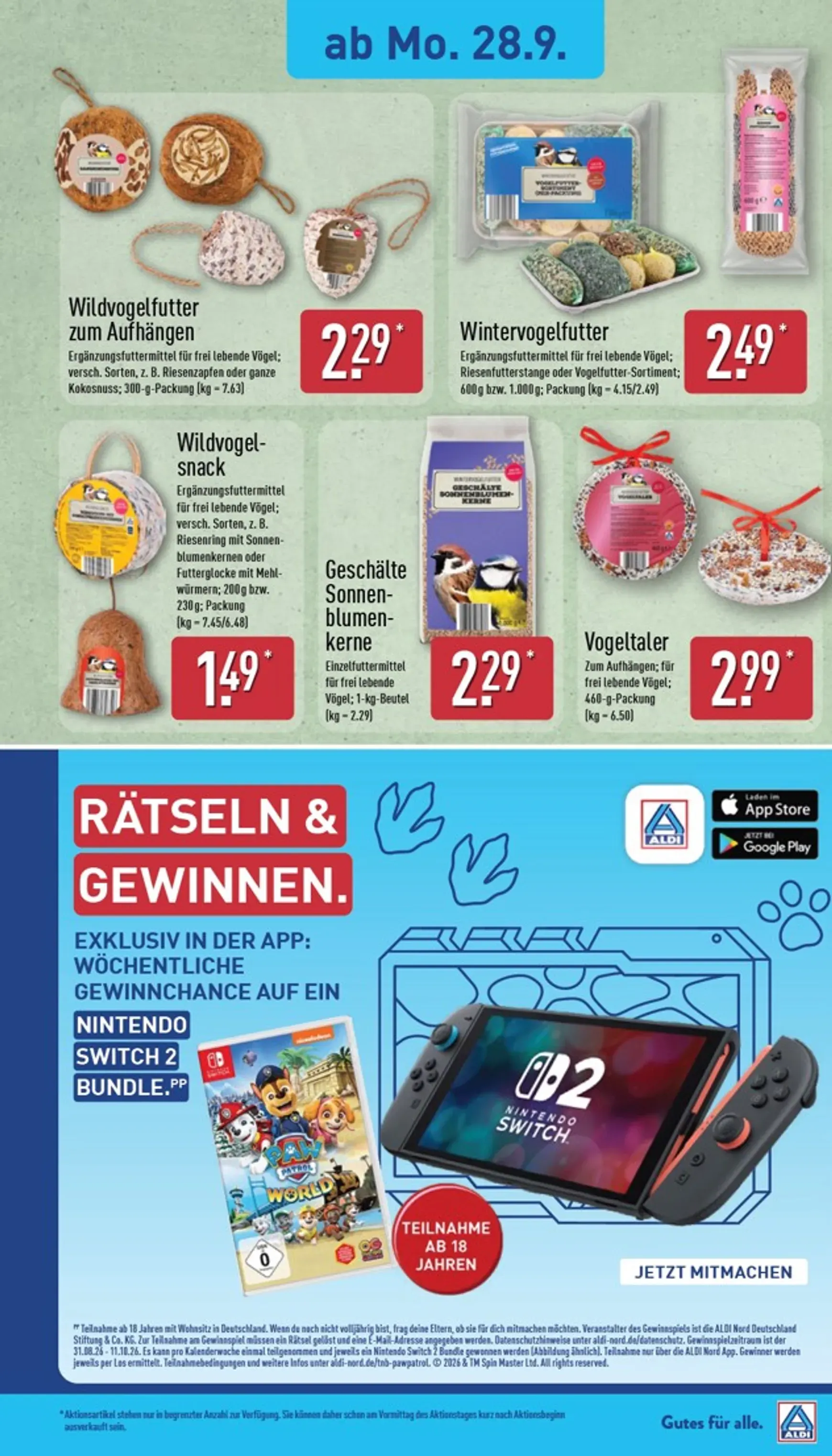 ALDI NORD - Ausblick Prospekt nächste Woche – von Montag 28.09.2026 bis Freitag 02.10.2026 von 28. September bis 2. Oktober 2026 - Prospekt seite 14