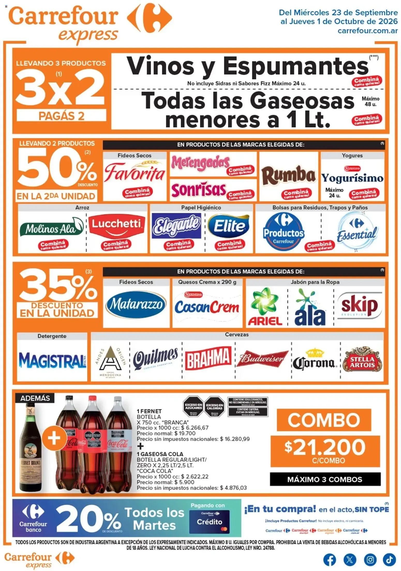 Ofertas de Carrefour Express catálogo del 23/09/2026 - 02/10/2026 23 de septiembre al 1 de octubre 2026 - Página 2 del catálogo