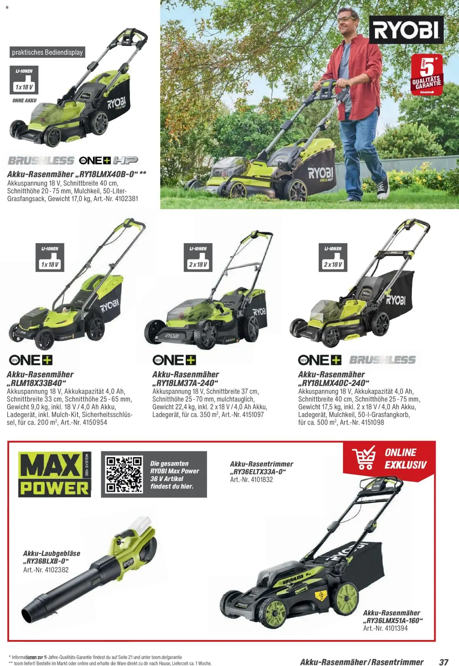 Toom Baumarkt Gartenpflege & Teich 2026 (ab 20.02.2026) zum Blättern von 20. Februar bis 30. Juni 2026 - Prospekt seite 37