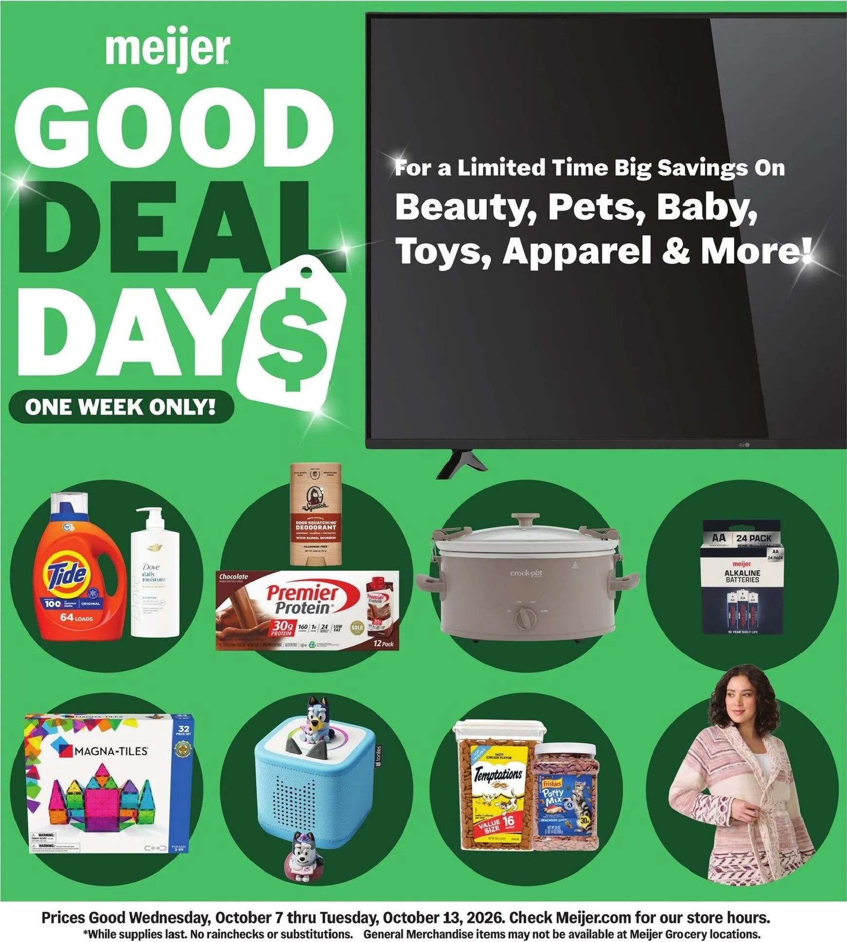 Future Meijer - Good Deal Days flyer valid from Wednesday 10/07/2026 to Tuesday 10/13/2026