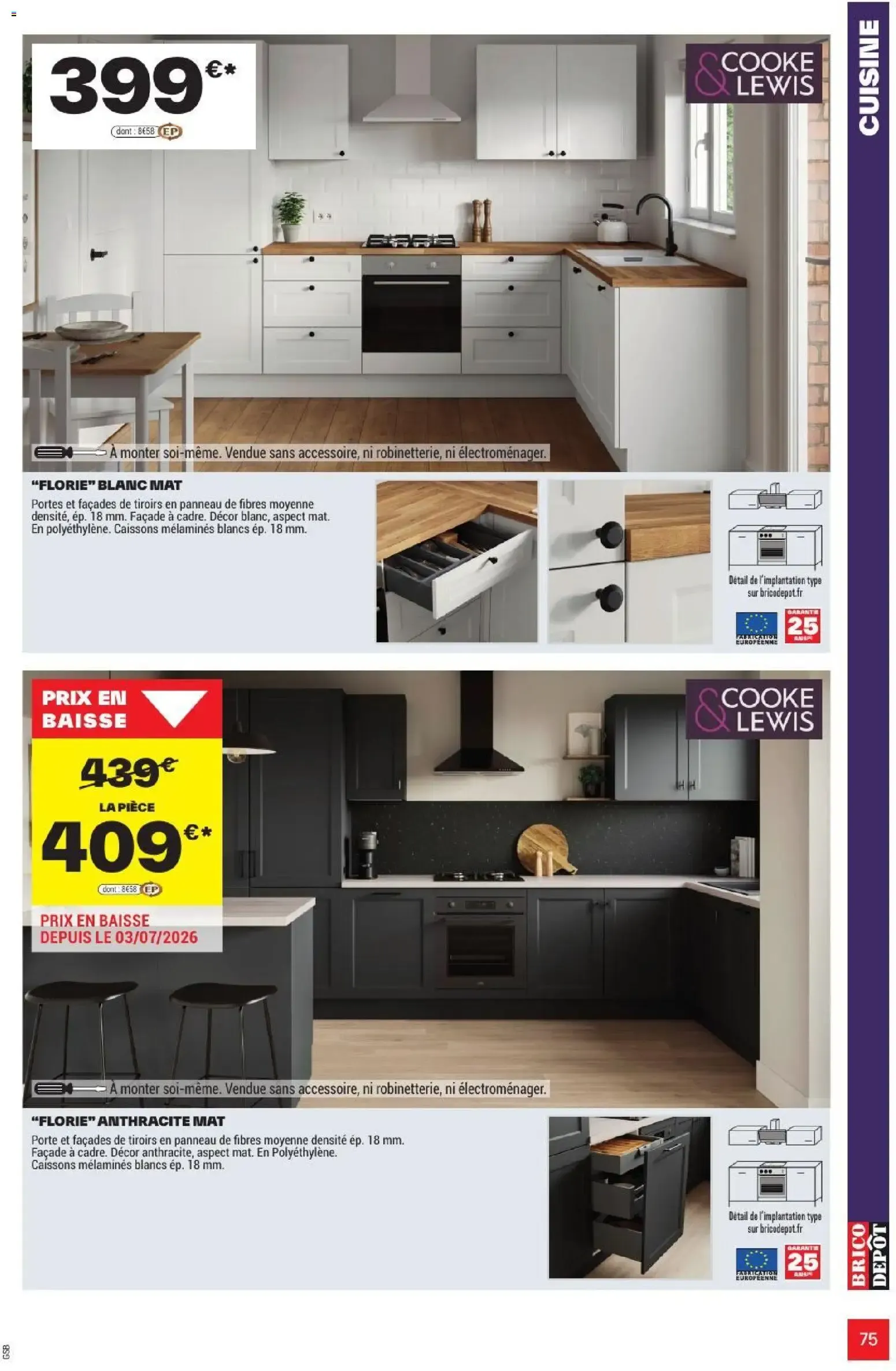 L'OFFICIEL DU BRICOLAGE - Automne du 17 septembre au 1 octobre 2026 - Catalogue page 75