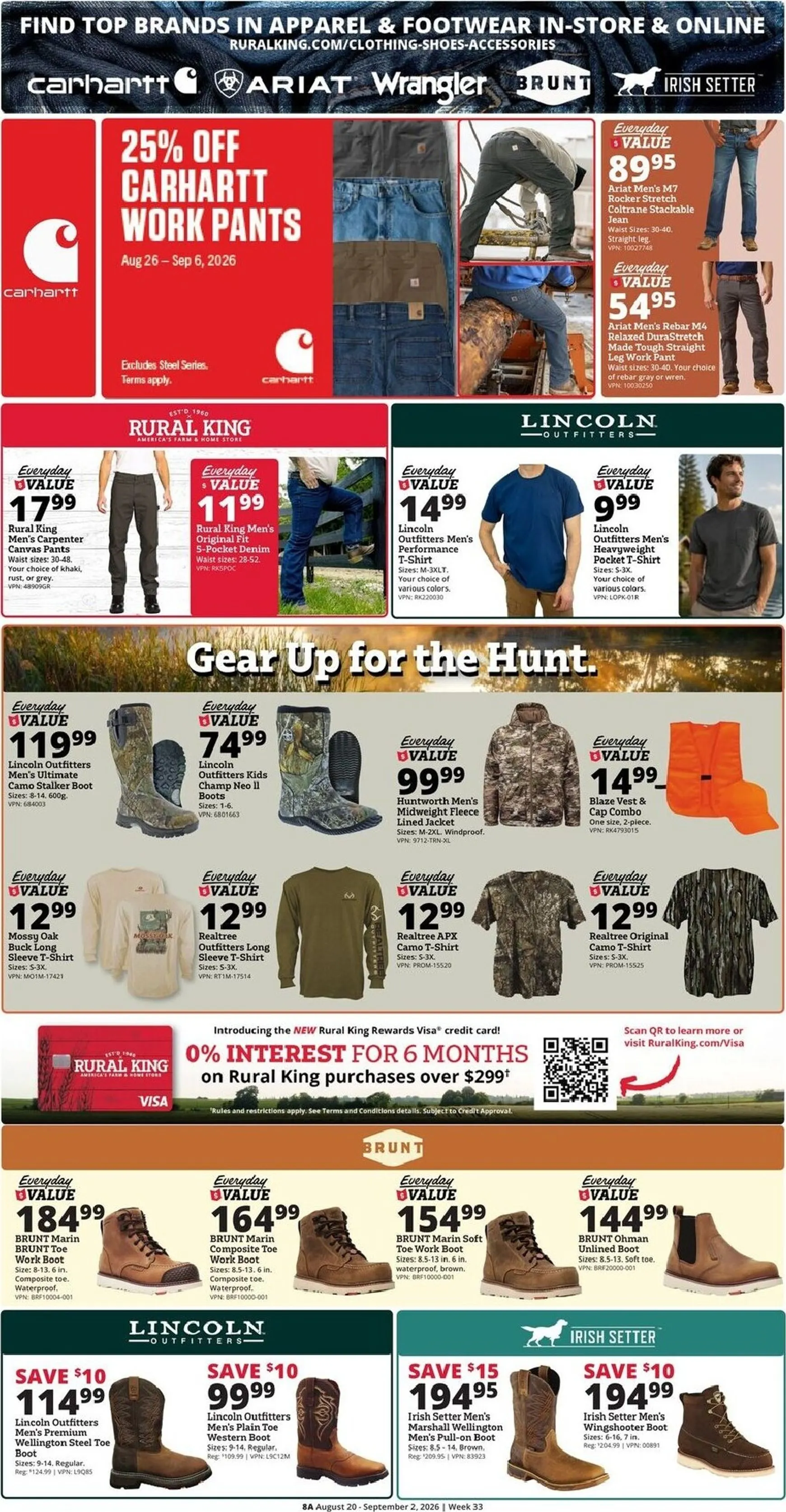 Weekly promotion Current Rural King leaflet valid from Thursday 08/20/2026 to Wednesday 09/02/2026 spanning from August 20 to September 2 2026 - Page 8 for Catalogue 365
