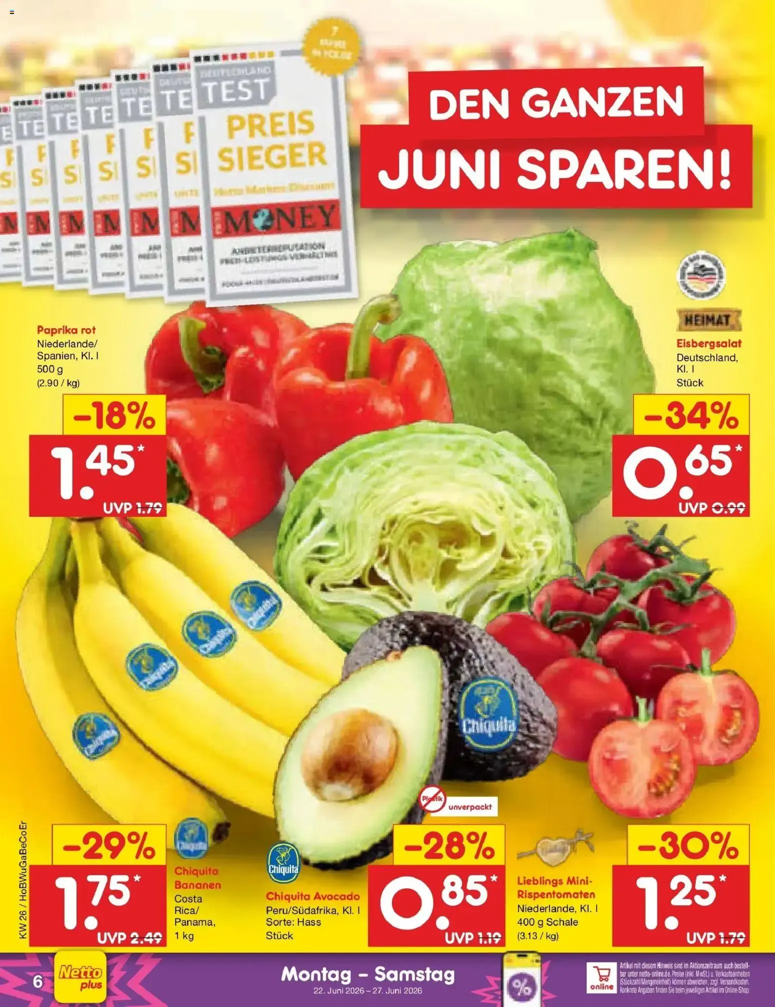 Netto Marken-Discount Prospekt Bitterfeld-Wolfen (ab 22.06.2026) » Angebote von 22. Juni bis 27. Juni 2026 - Prospekt seite 8