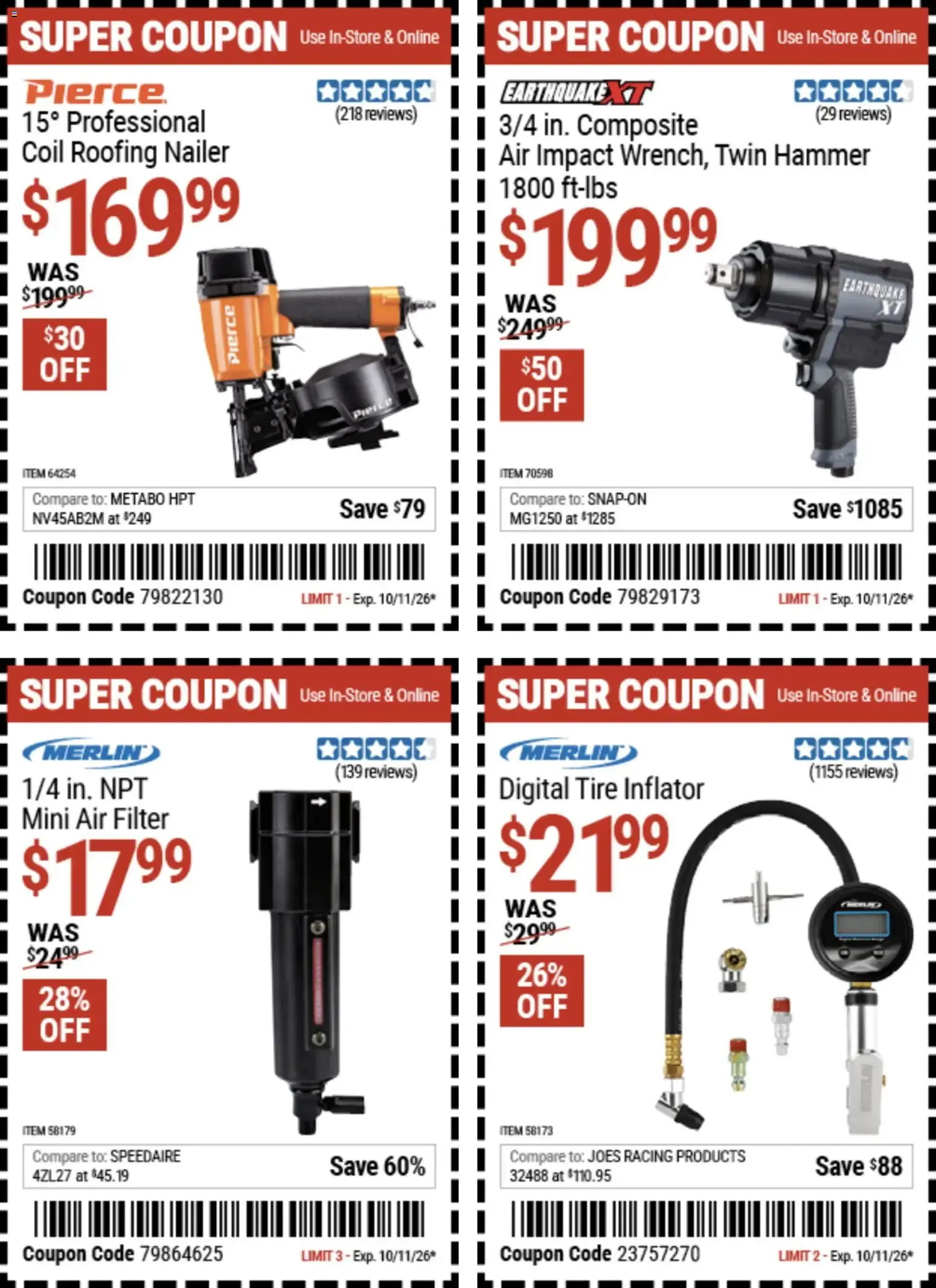 Weekly ad Harbor Freight Coupon Deals from September 28 to October 11 2026 - Page 16