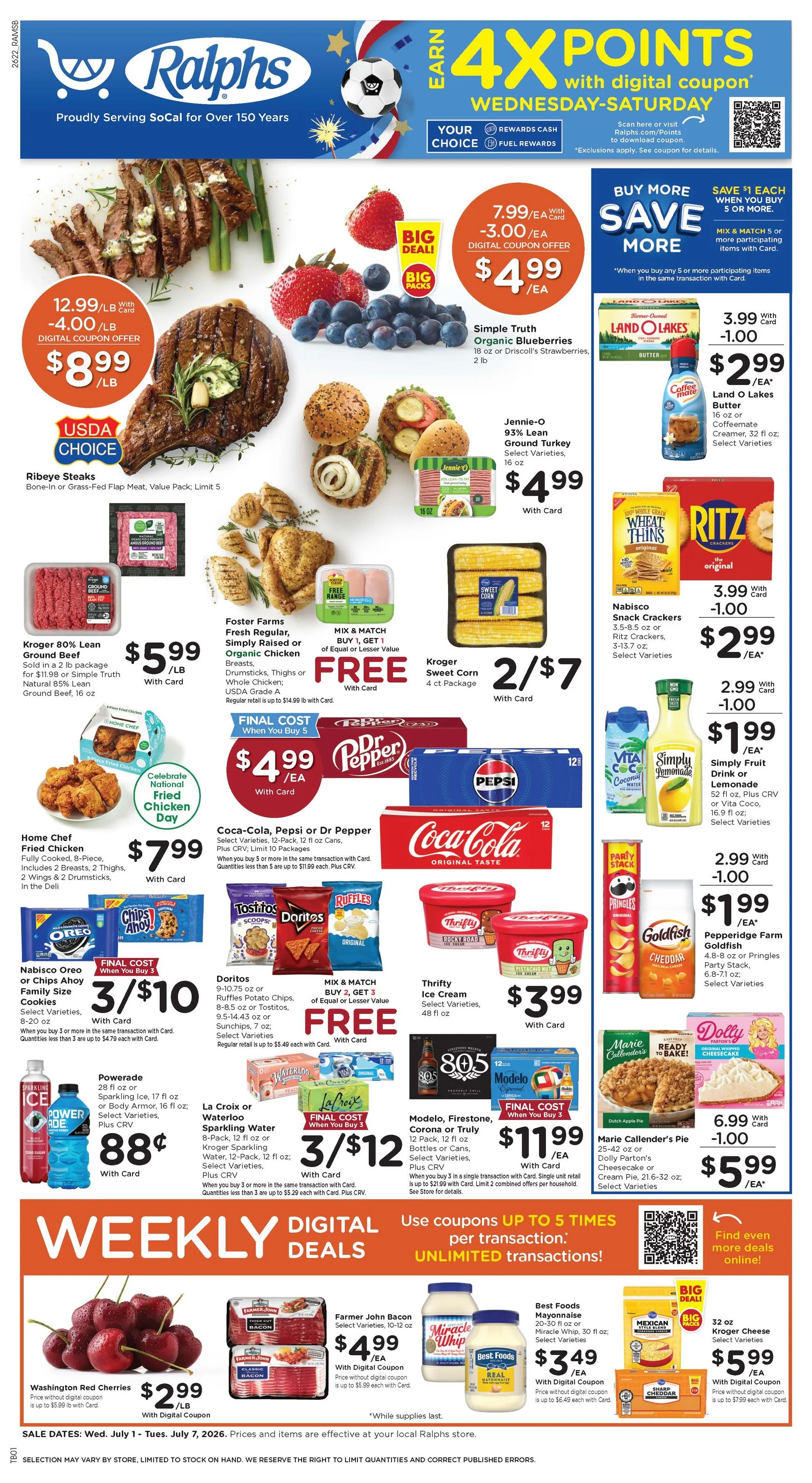 Weekly ad Current Ralphs leaflet valid from Wednesday 07/01/2026 to Tuesday 07/07/2026 from July 1 to July 7 2026 - Page 1