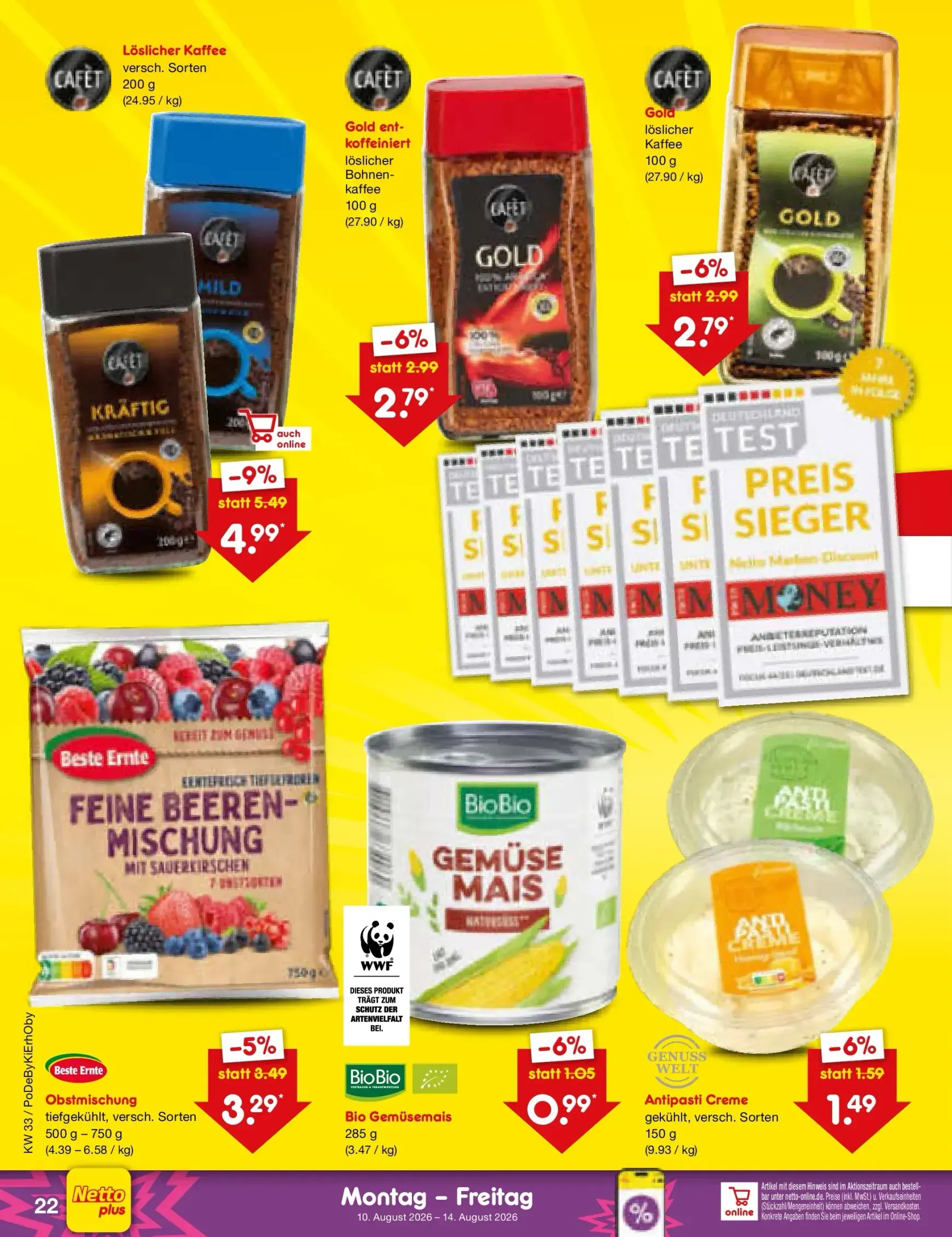Netto Marken Discount Prospekt nächste Woche – von Montag 10.08.2026 bis Freitag 14.08.2026 von 10. August bis 14. August 2026 - Prospekt seite 33