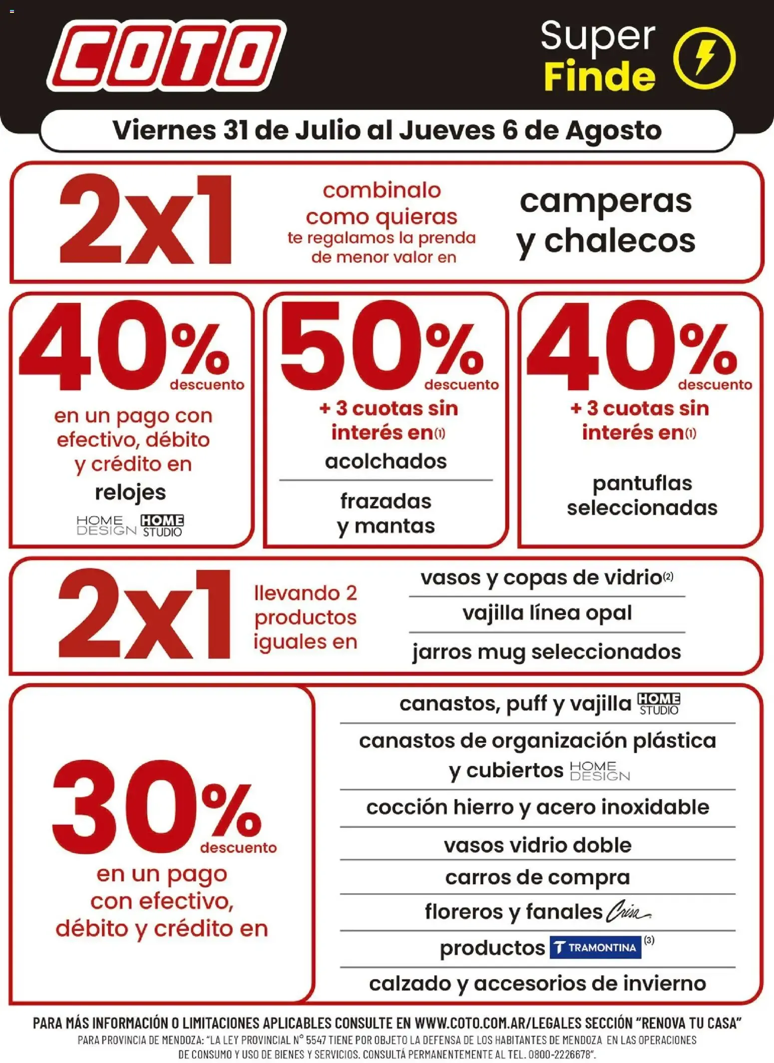 Ofertas de COTO Super Finde 31 de julio al 6 de agosto 2026 - Página 1 del catálogo