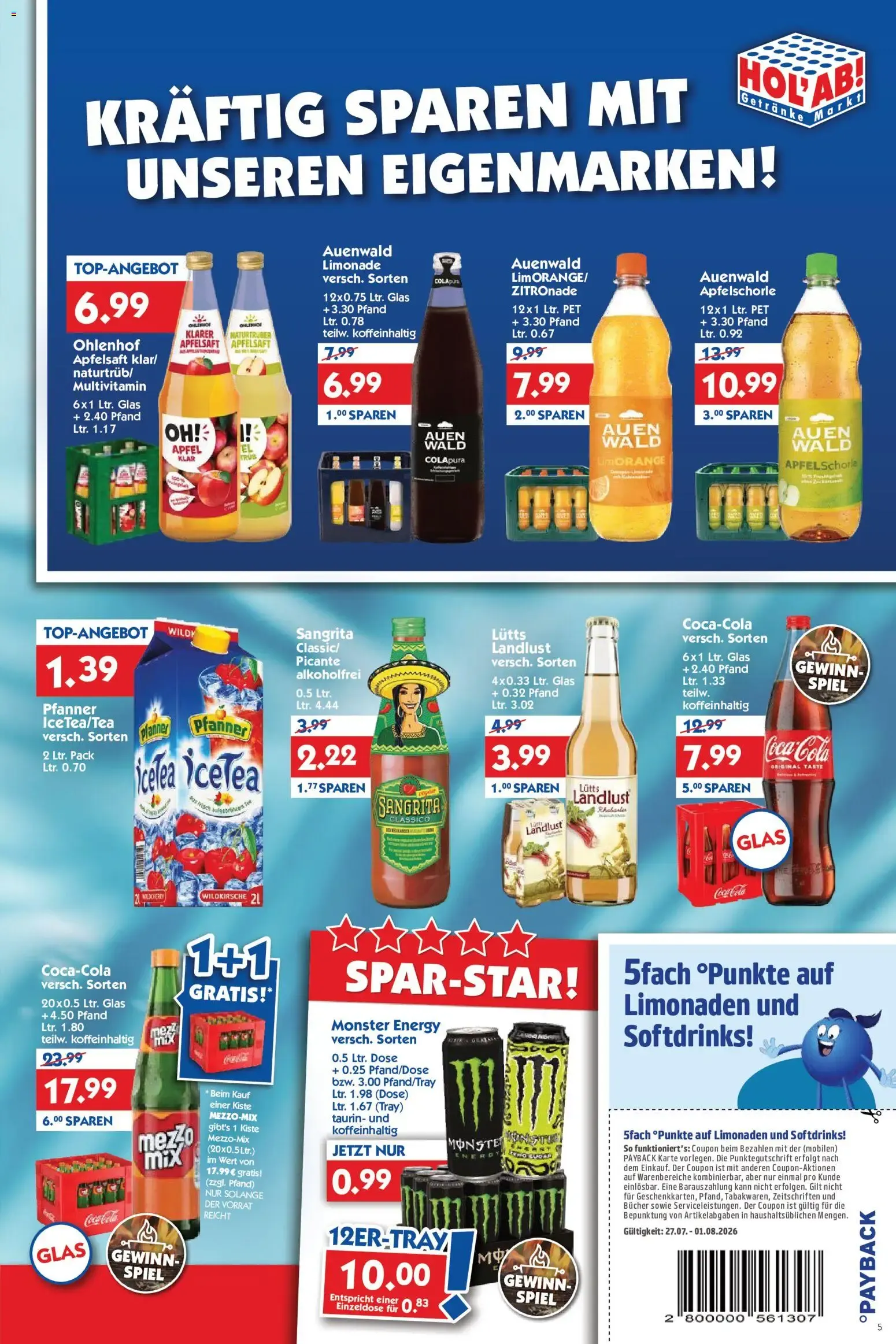 HOL'AB! Getränke Markt von 27. Juli bis 1. August 2026 - Prospekt seite 5