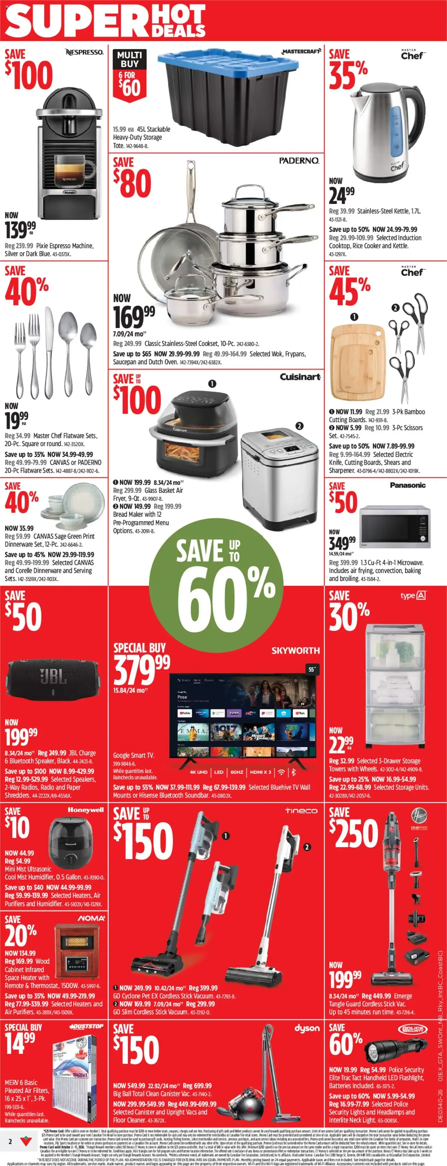 Canadian Tire weekly flyer from Oct 1, 2026 > weekly specials & deals from October 1 to October 7 2026 - flyer page 2