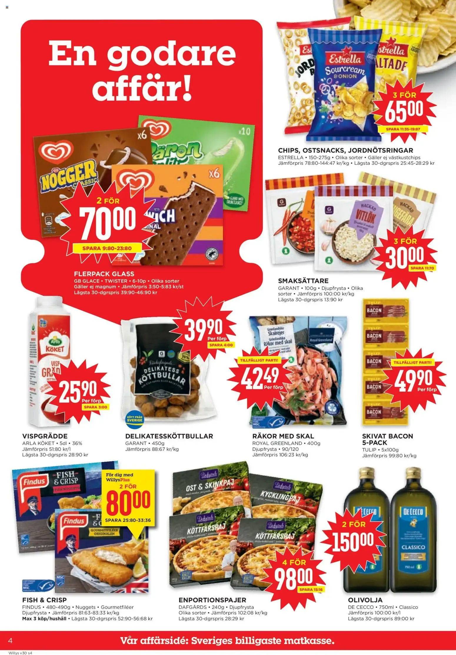 Willys erbjudanden från 20/07/2026 - 26/07/2026 > Reklamblad nuvarande rabatter från 20 juli till 26 juli 2026 - Reklamblad sidor 4