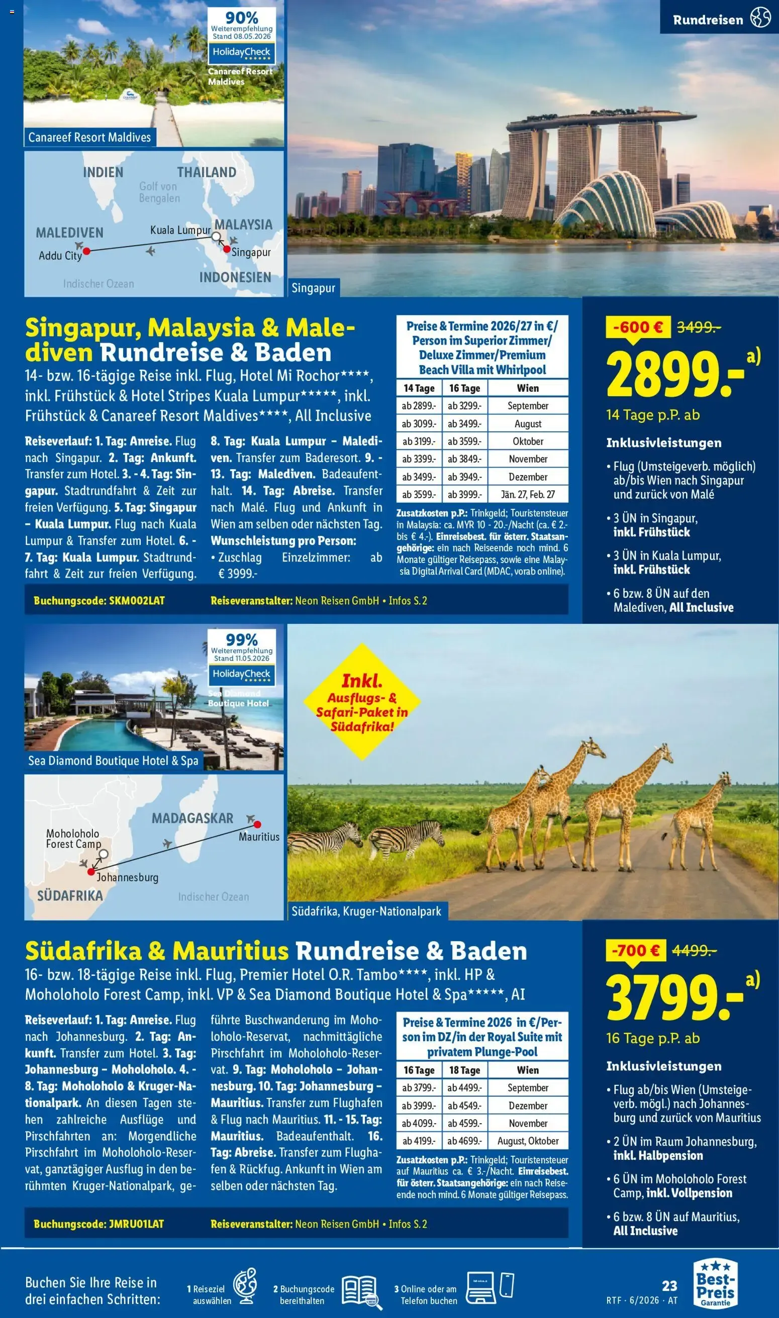 Lidl Reisen - Traumurlaub von 13. Juni bis 15. Juli 2026 - Flugblätt seite  23