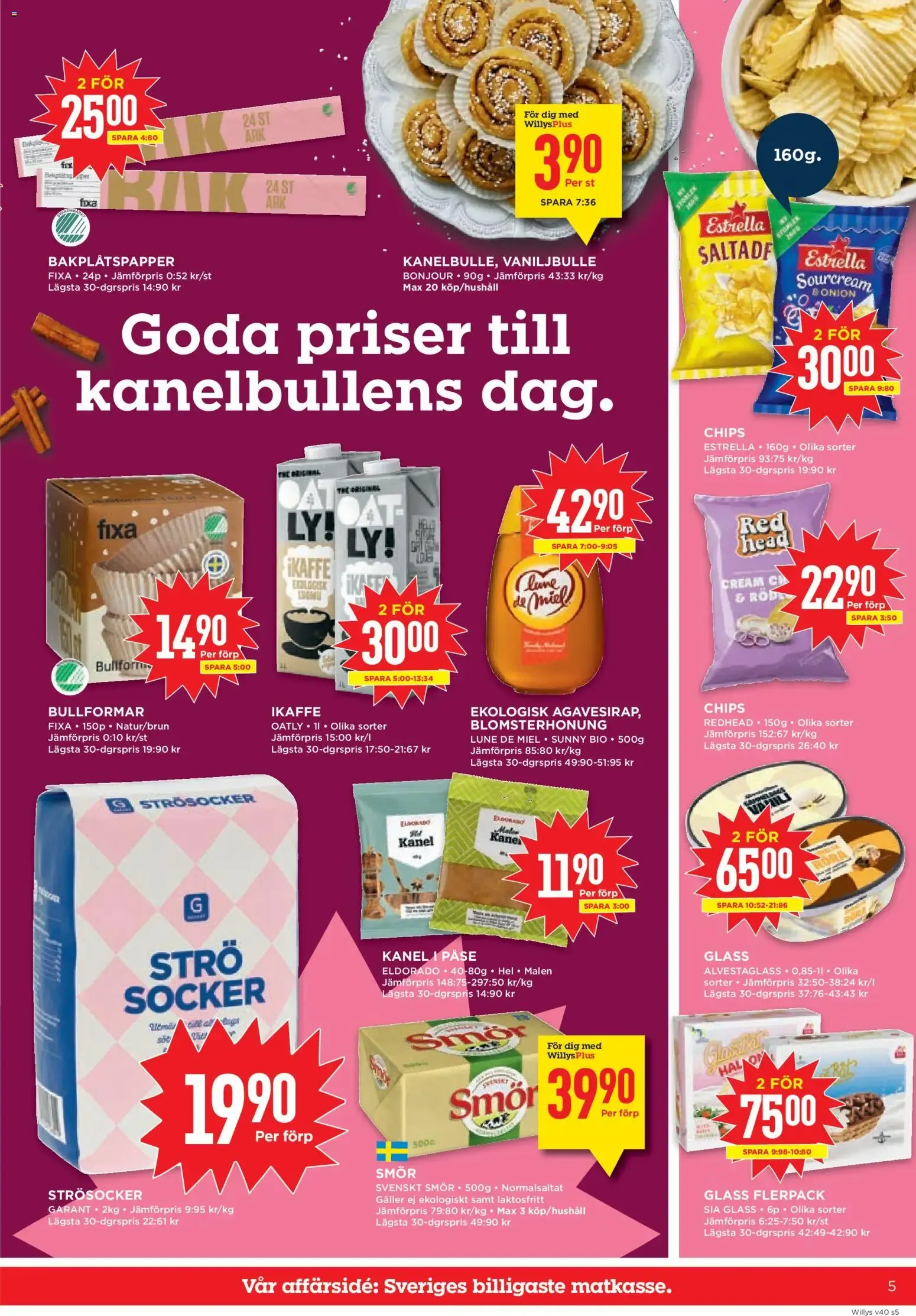 Willys: Sveriges billigaste matkasse från 28 september till 4 oktober 2026 - Reklamblad sidor 5