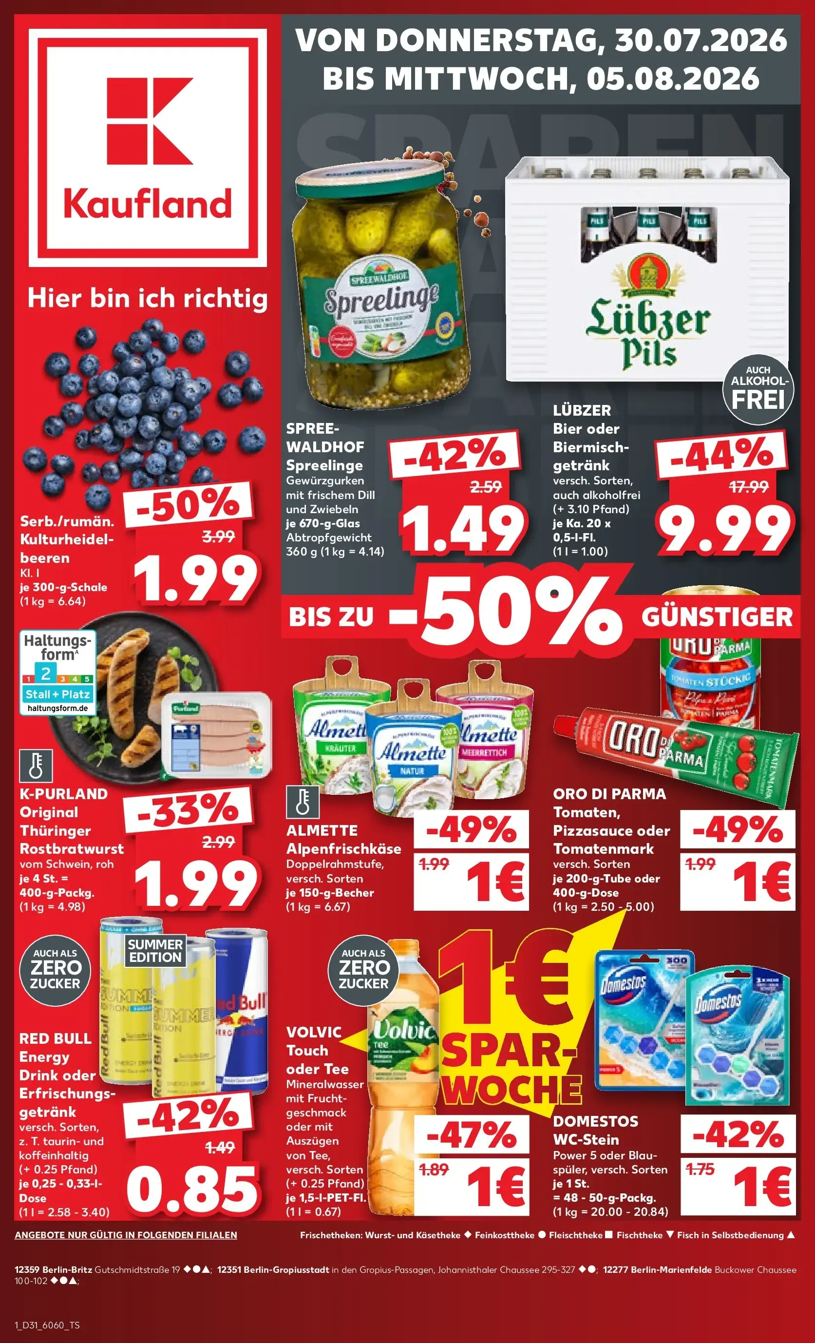 Prospekt Kaufland ab 30.07.2026 » Angebote Online zum Blättern von 30. Juli bis 5. August 2026 - Prospekt seite 1