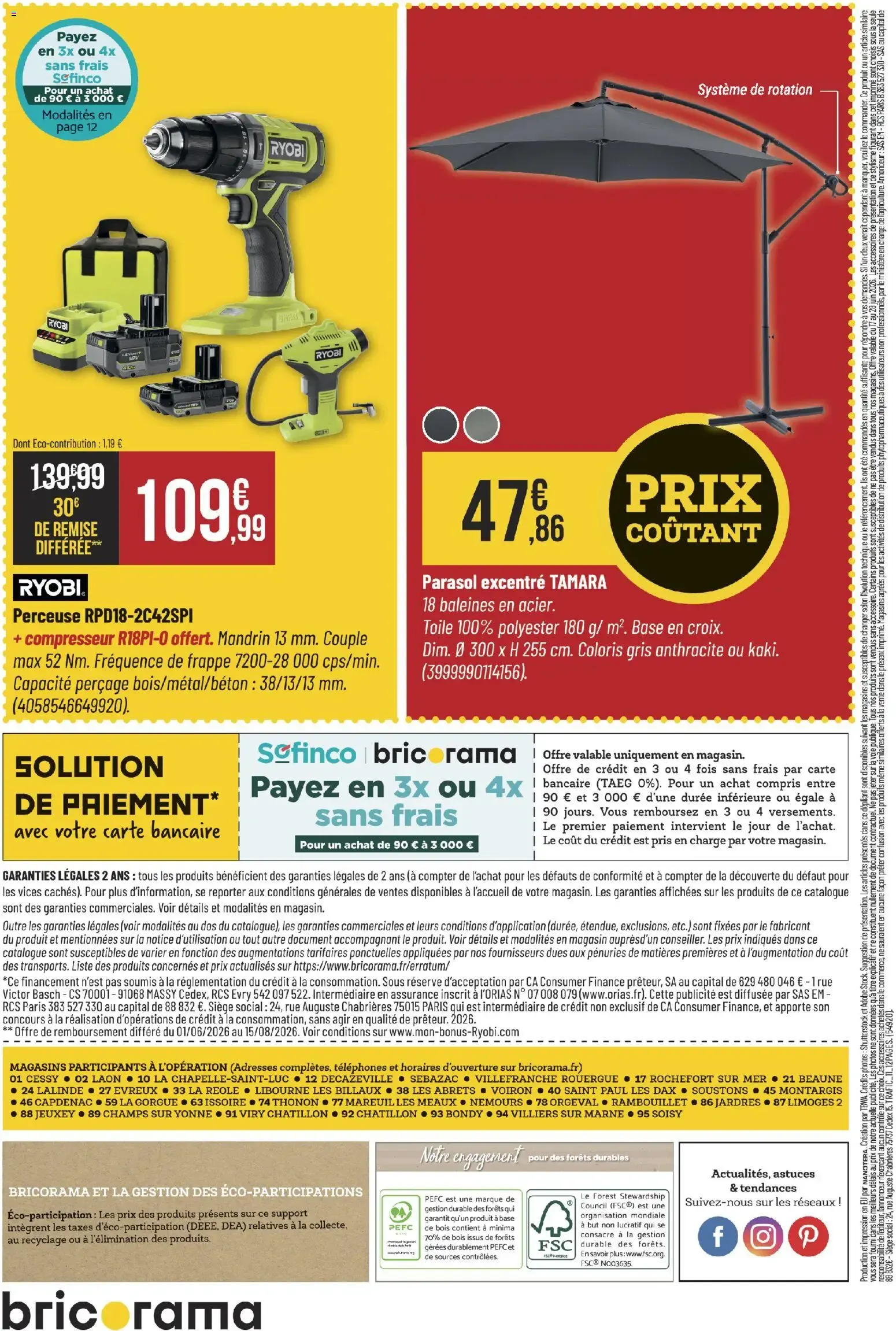 Bricorama catalogue à partir du 17/06/2026 - promo en ligne du 17 juin au 28 juin 2026 - Catalogue page 12