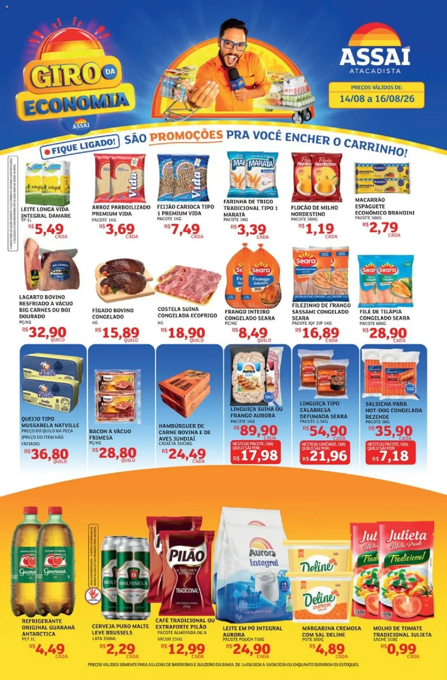 Encarte de Assaí Atacadista - Giro da Economia 14 de agosto até 16 de agosto 2026 - Pagina 1