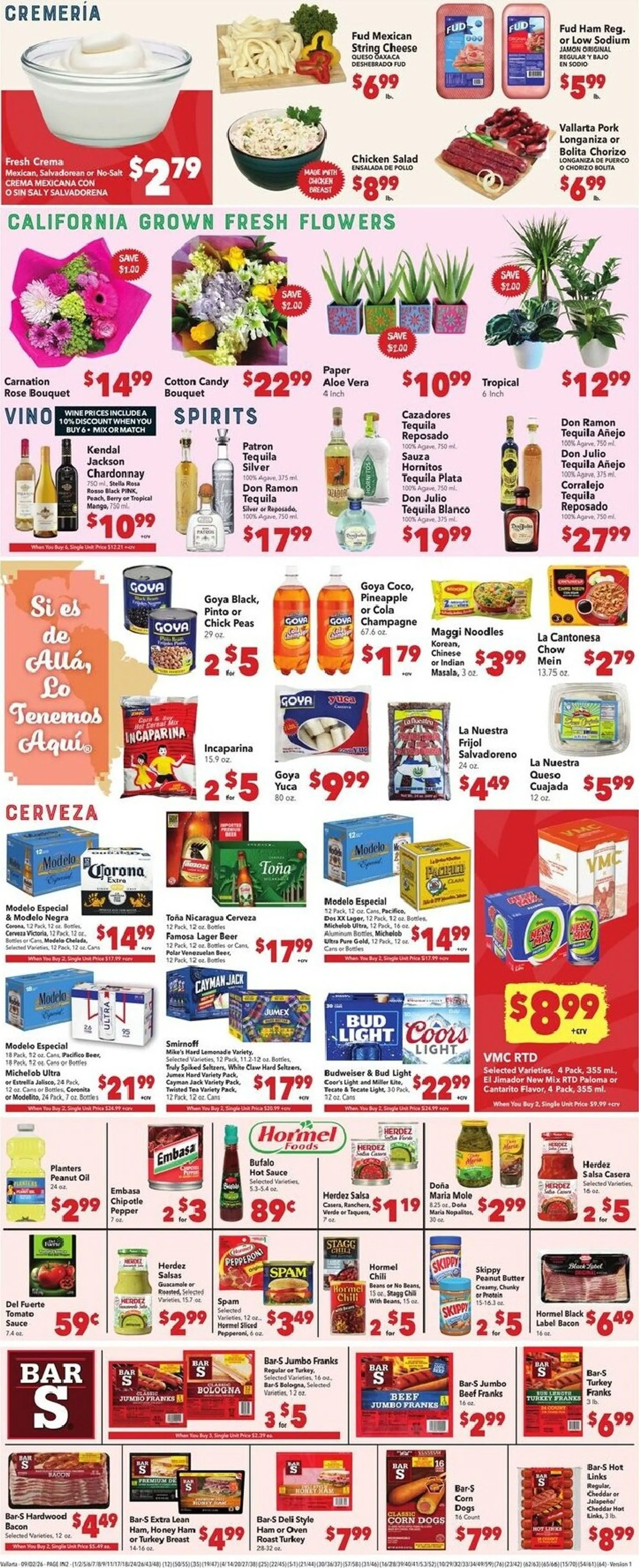 Weekly promotion Current Vallarta leaflet valid from Wednesday 09/02/2026 to Tuesday 09/08/2026 spanning from September 2 to September 8 2026 - Page 6 for Catalogue 365