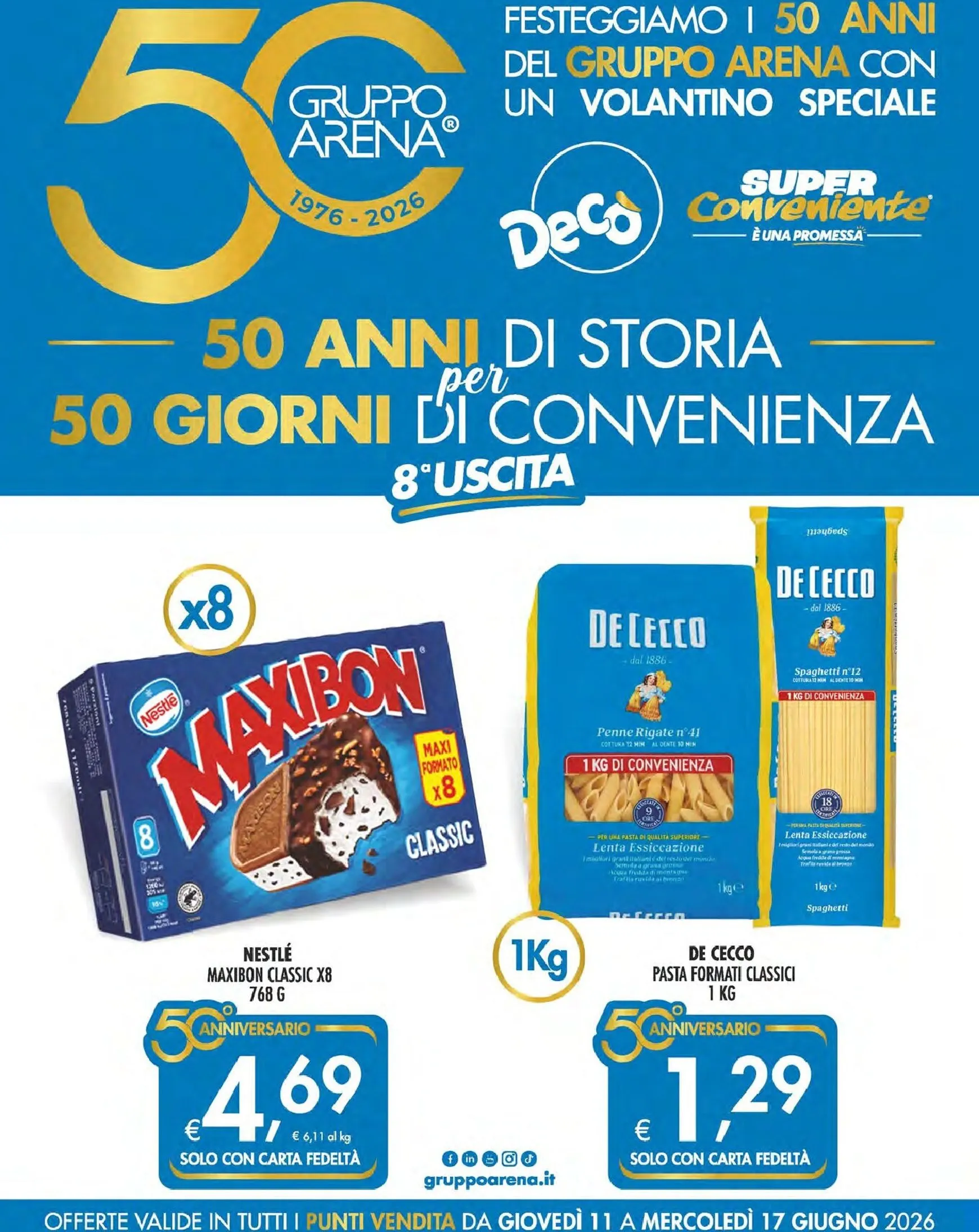 Volantino futuro Decò - Anniversario valido dal giovedì 11/06/2026 al mercoledì 17/06/2026 da 11 giugno a 17 giugno di 2026 - Pagina del volantino 1
