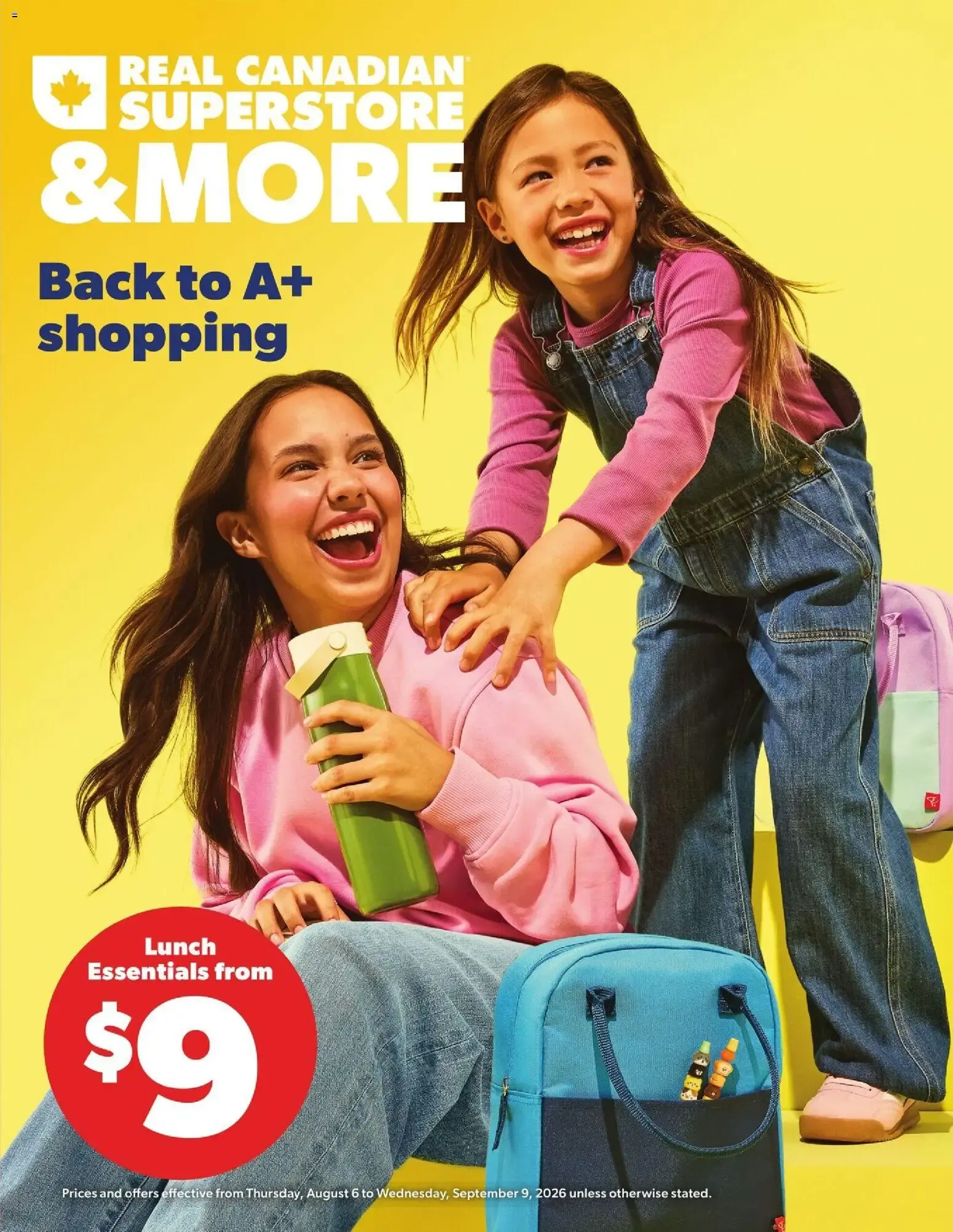 Real Canadian Superstore flyer - Back to school from August 6 to September 9 2026 - flyer page 1