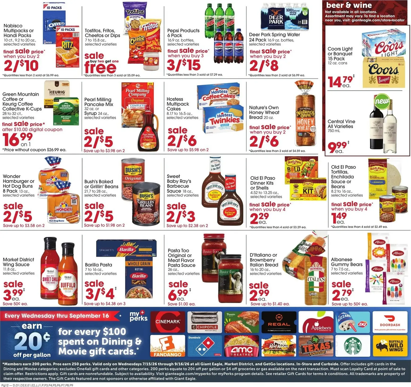 Weekly ad Current Giant Eagle leaflet valid from Thursday 07/30/2026 to Wednesday 08/05/2026 from July 30 to August 5 2026 - Page 12