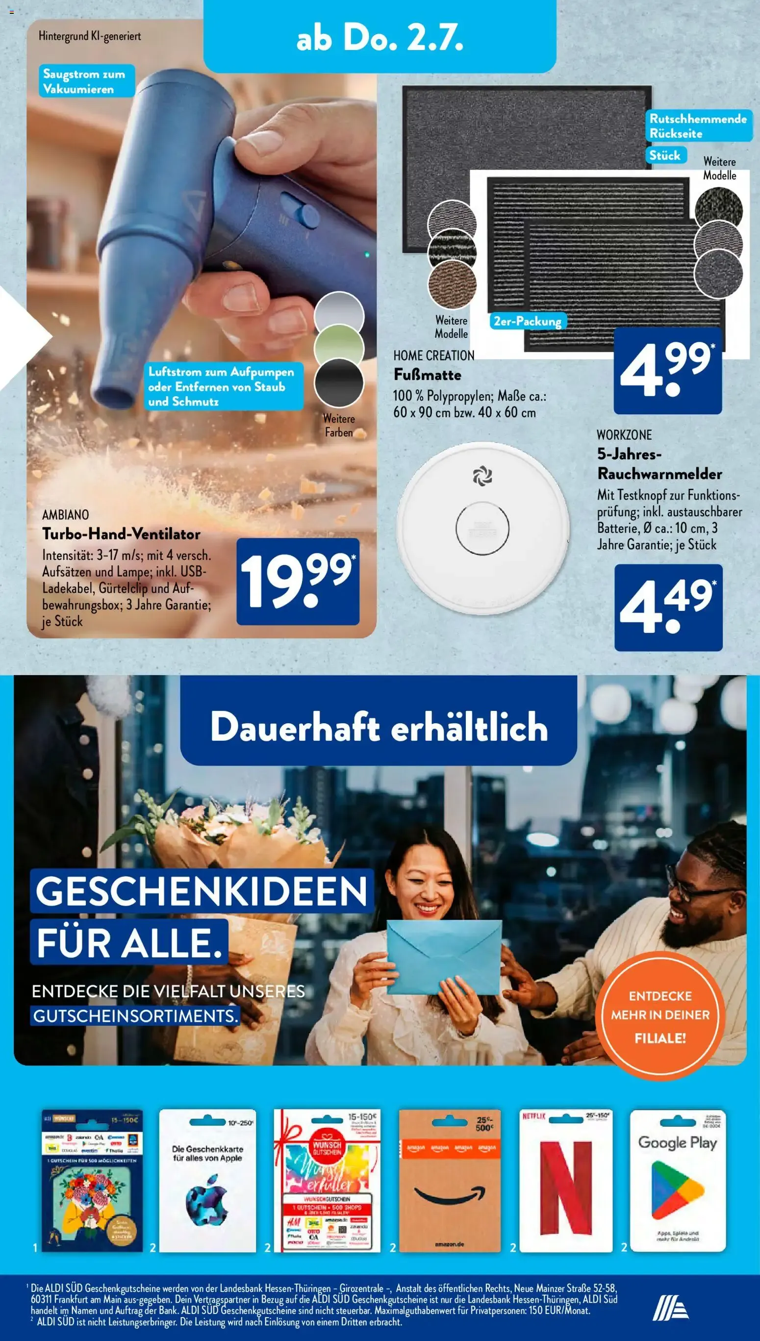Aldi Süd Tiefpreis-Highlight von 29. Juni bis 4. Juli 2026 - Prospekt seite 16