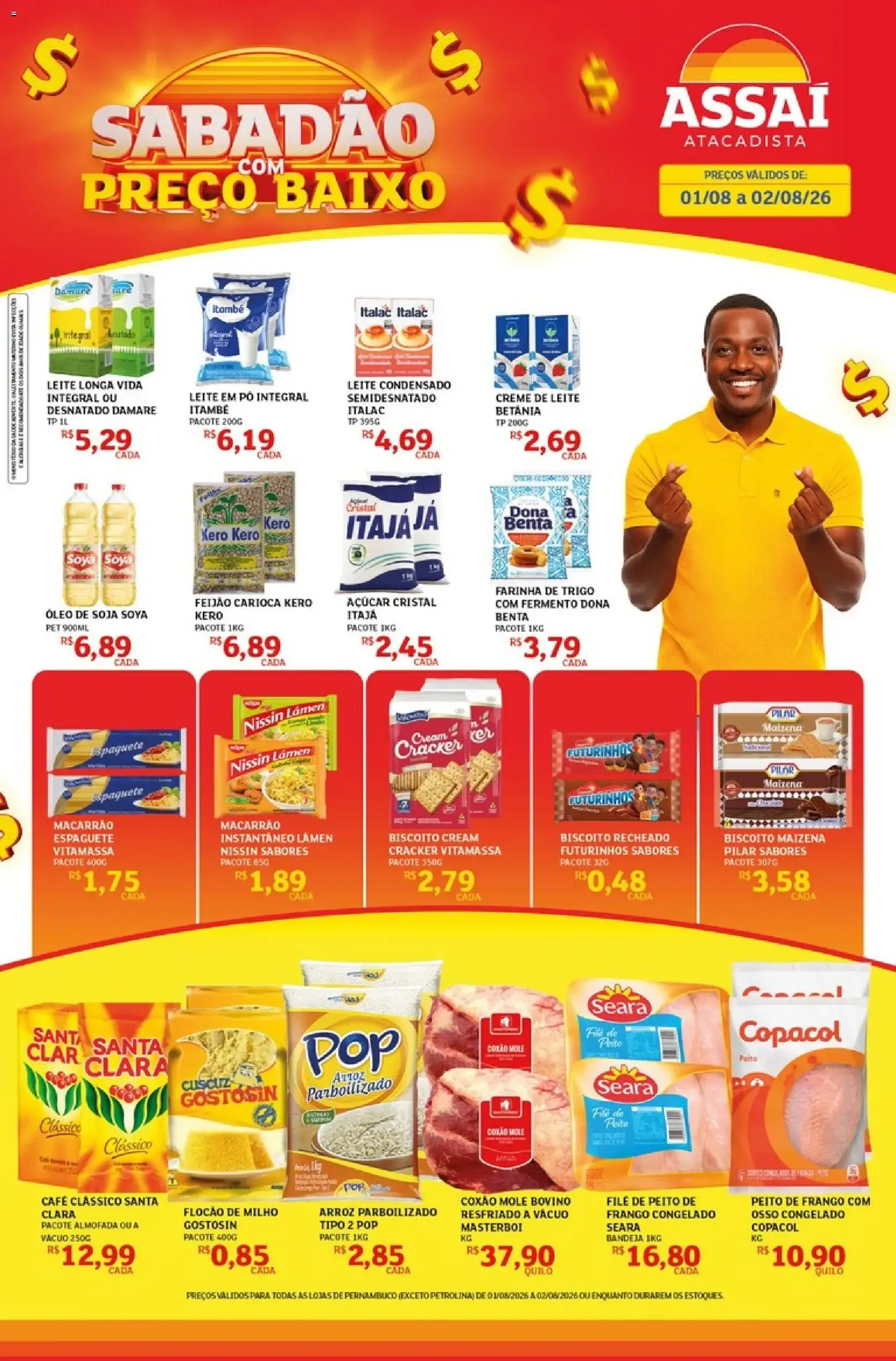 Encarte de Assaí Atacadista - Sabadão com Preço Baixo 1 de agosto até 2 de agosto 2026 - Pagina 1