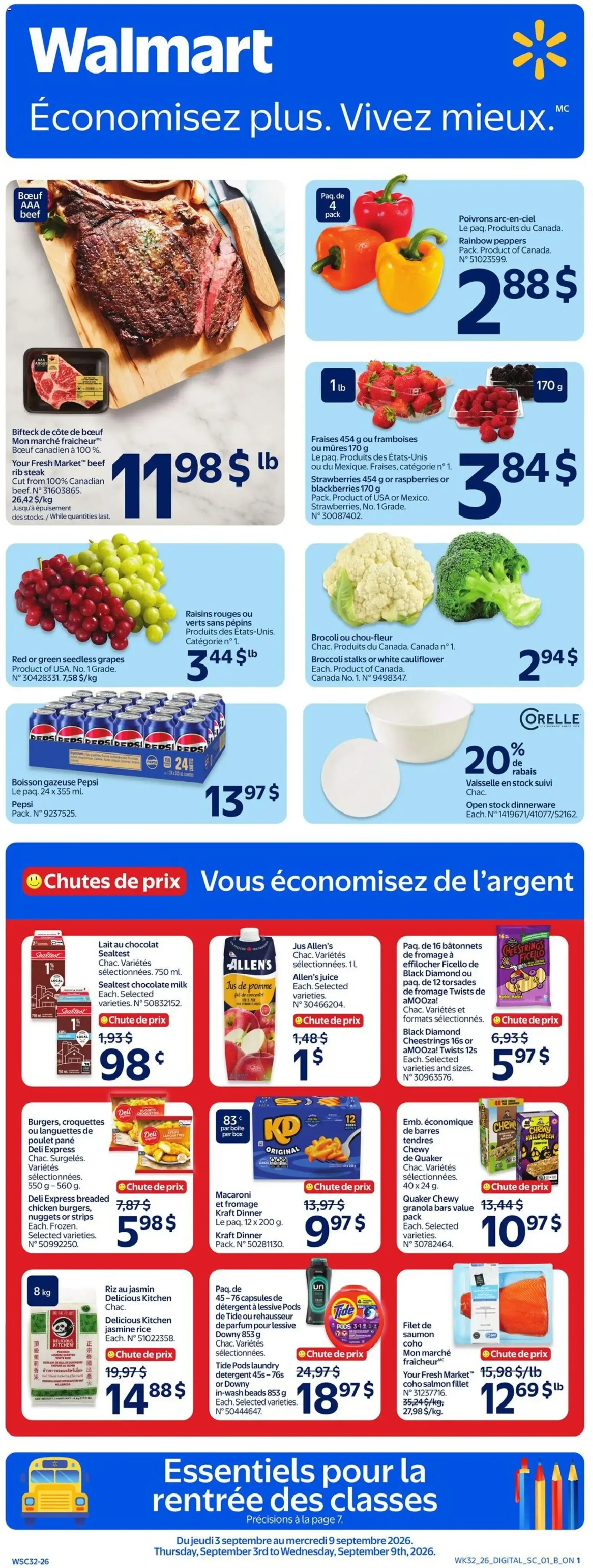 Walmart circulaire from Sep 3, 2026 > weekly specials & deals from September 3 to September 9 2026 - flyer page 1