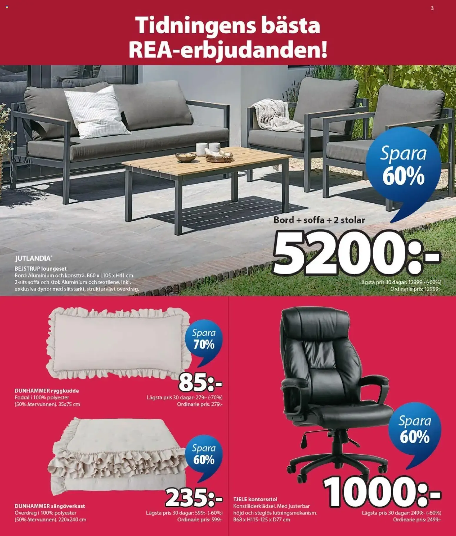 JYSK REA: Spara hasta 70% från 29 juni till 26 juli 2026 - Reklamblad sidor 3