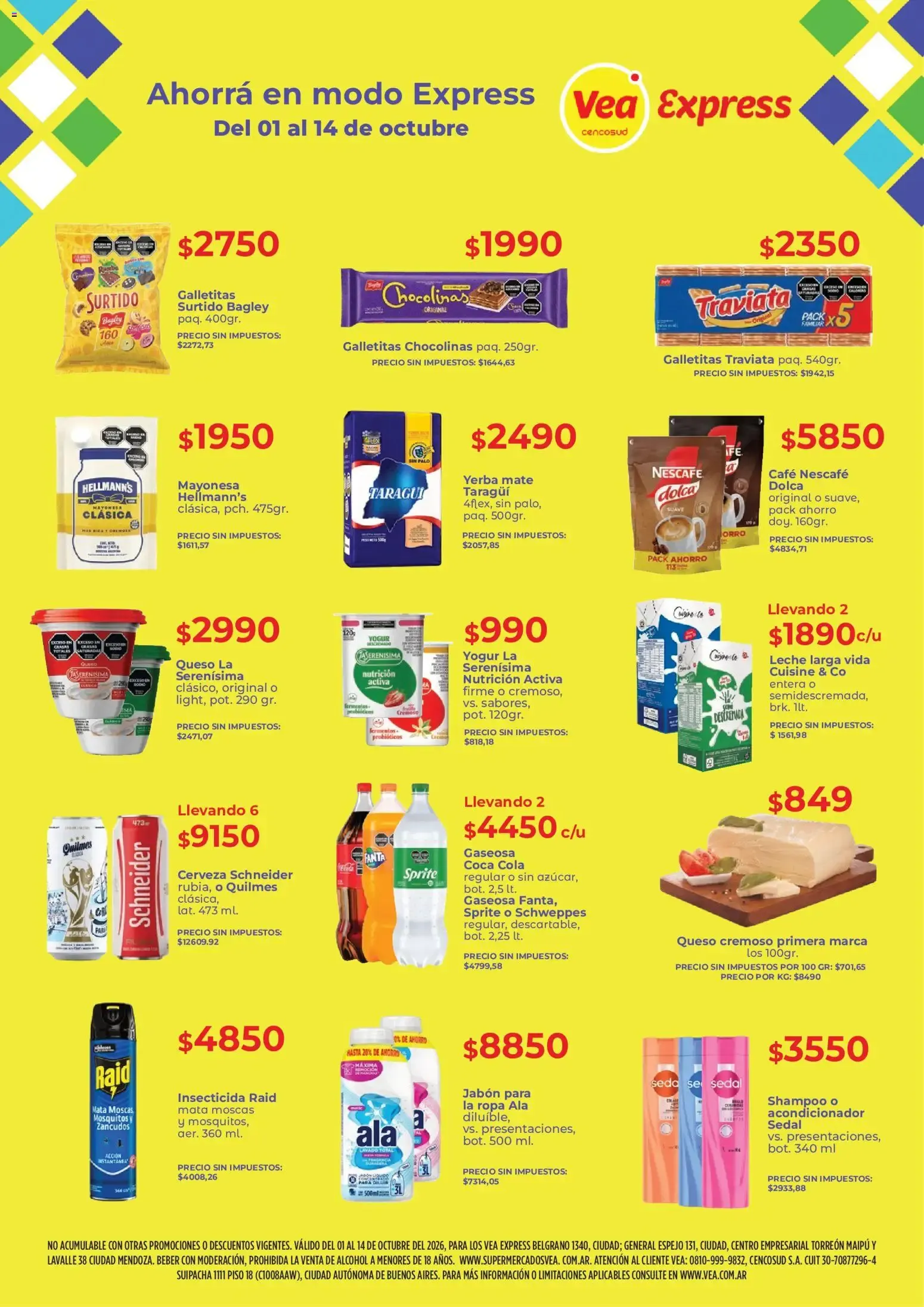 Ofertas de Vea - Express Mendoza del 01/10/2026 - 14/10/2026 1 de octubre al 14 de octubre 2026 - Página 1 del catálogo