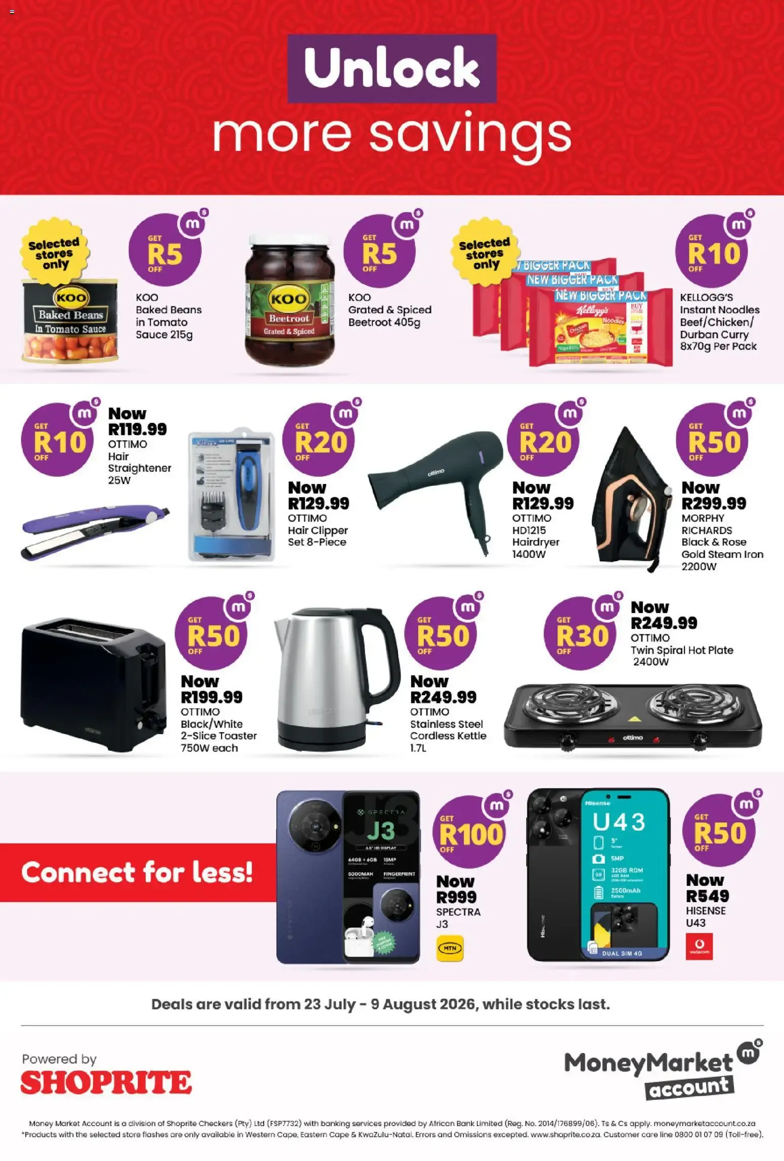Shoprite Money Market Exclusive Xtra Savings (23/07/2026 - 09/08/2026) → Online Catalogue from 23 July to 9 August 2026 - Catalogue Page 2