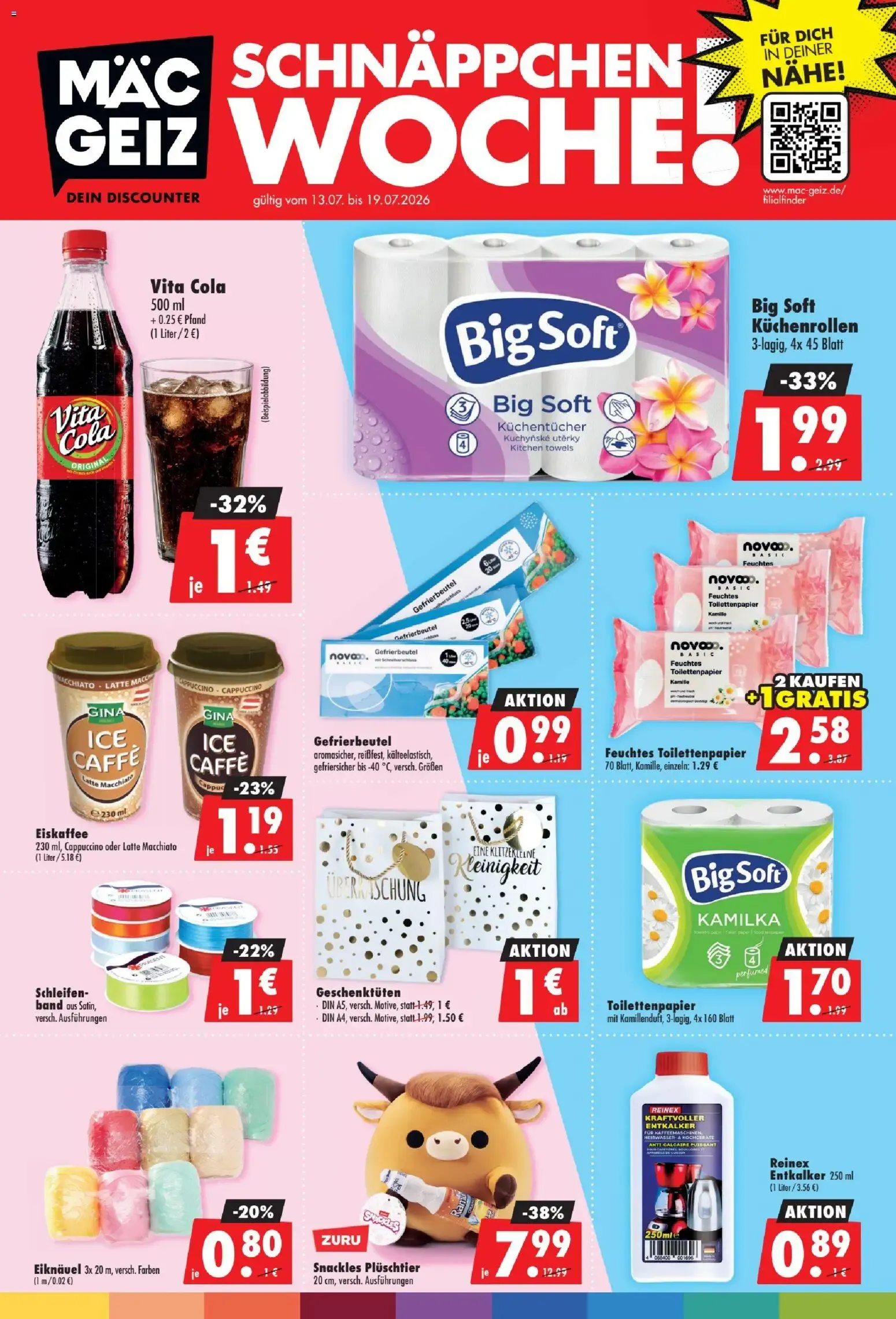 MÄC GEIZ SCHNÄPPCHEN WOCHE! von 13. Juli bis 19. Juli 2026 - Prospekt seite 1
