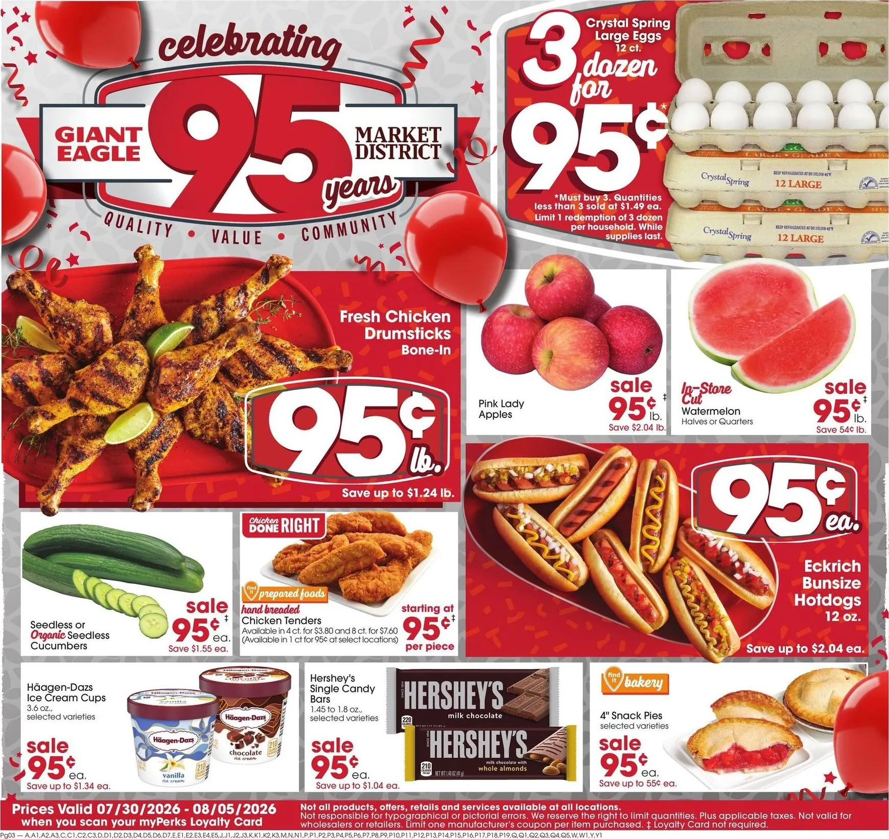 Weekly ad Current Giant Eagle leaflet valid from Thursday 07/30/2026 to Wednesday 08/05/2026 from July 30 to August 5 2026 - Page 1