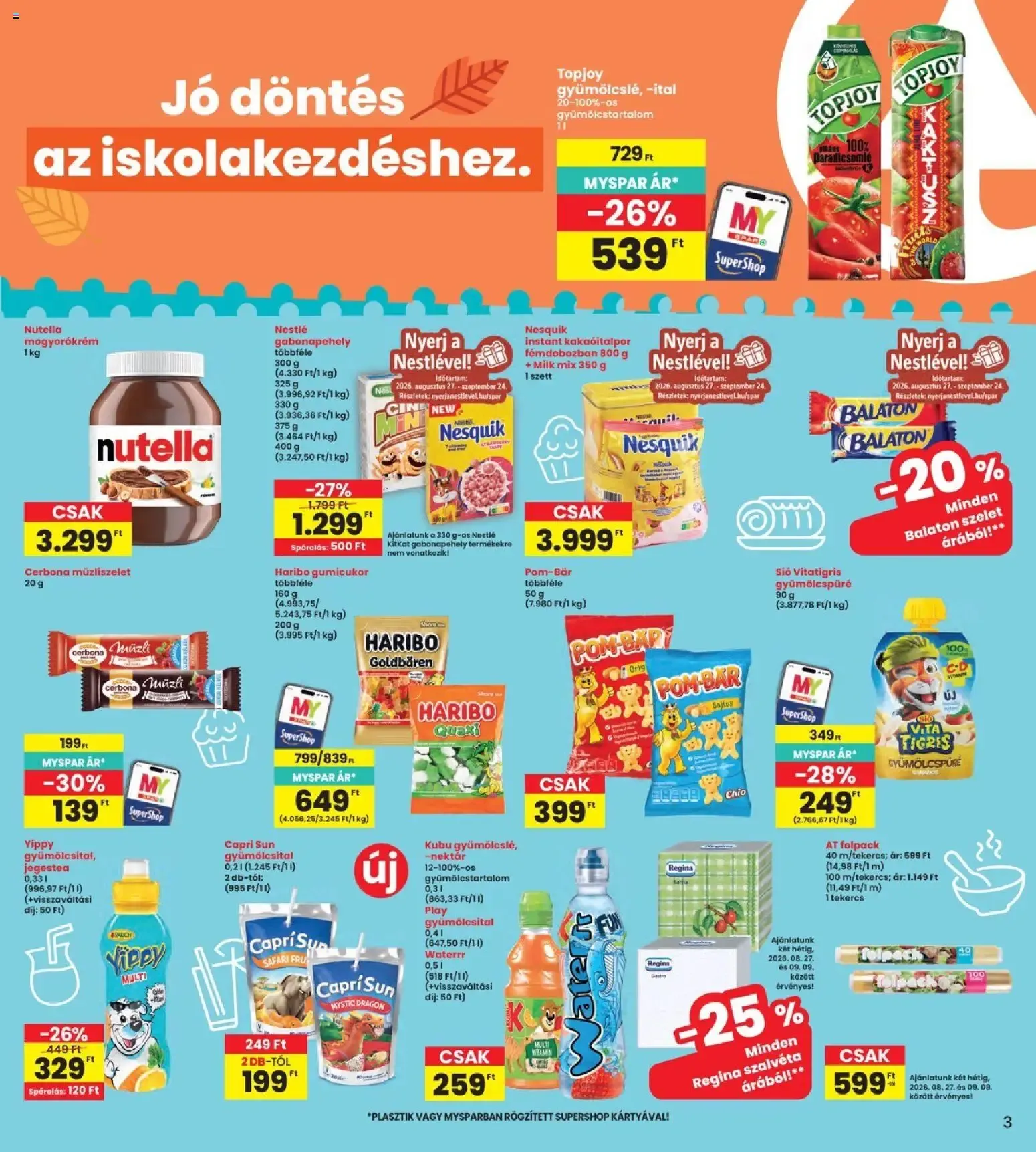 Katalógus Interspar akciós újság - 2026.08.27. -tól/töl > akció, lapozható szórólap 🛍️ augusztus 27.-tól szeptember 2.-ig 2026. - Oldal 3