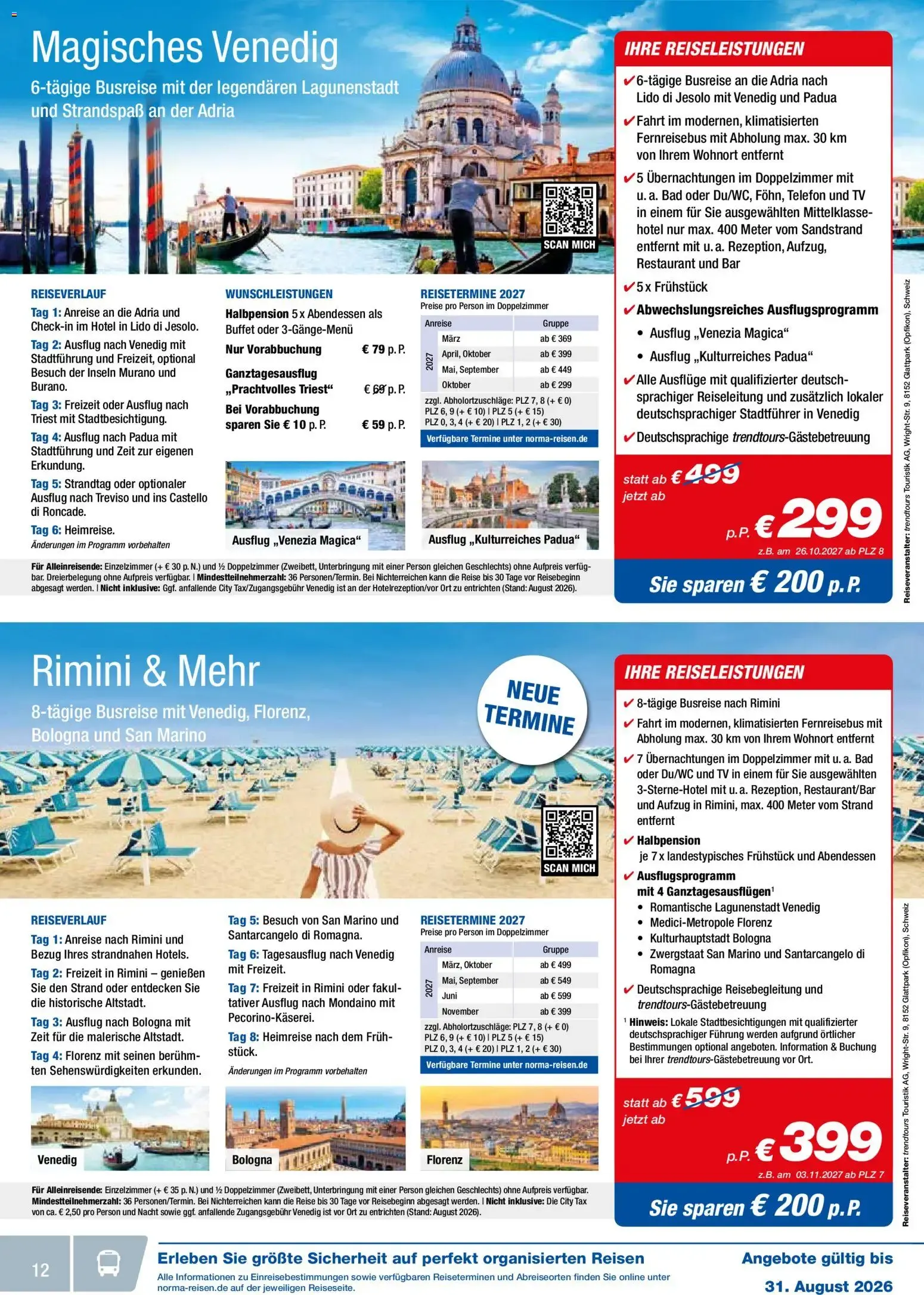 Norma Reisen (ab 01.08.2026) zum blättern » Angebote von 1. August bis 31. August 2026 - Prospekt seite 12