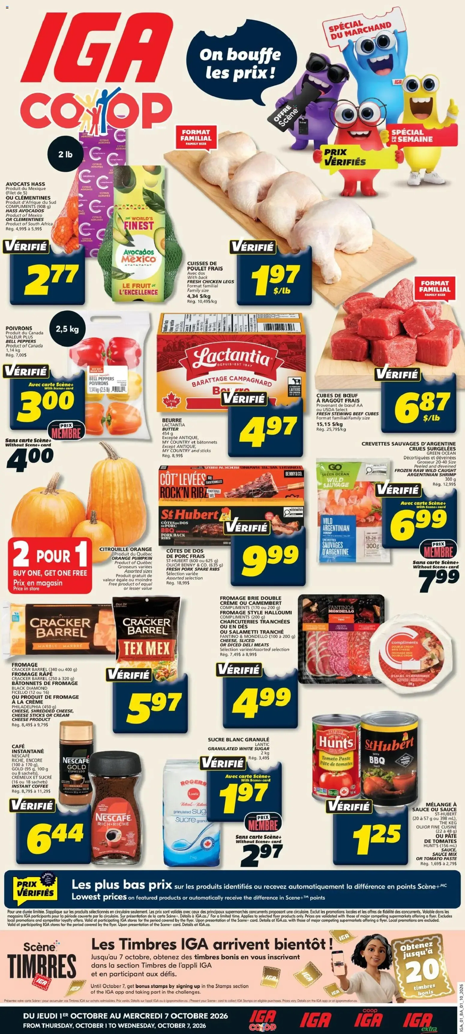 IGA weekly flyer / circulaire from Oct 1, 2026 > weekly specials & deals