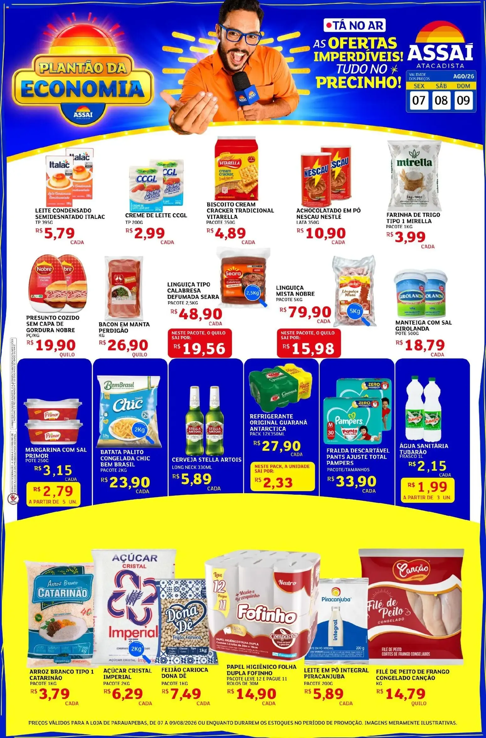 Encarte de Assaí Atacadista ofertas - PA de 07/08/2026 | Promoções Online 7 de agosto até 9 de agosto 2026 - Pagina 1