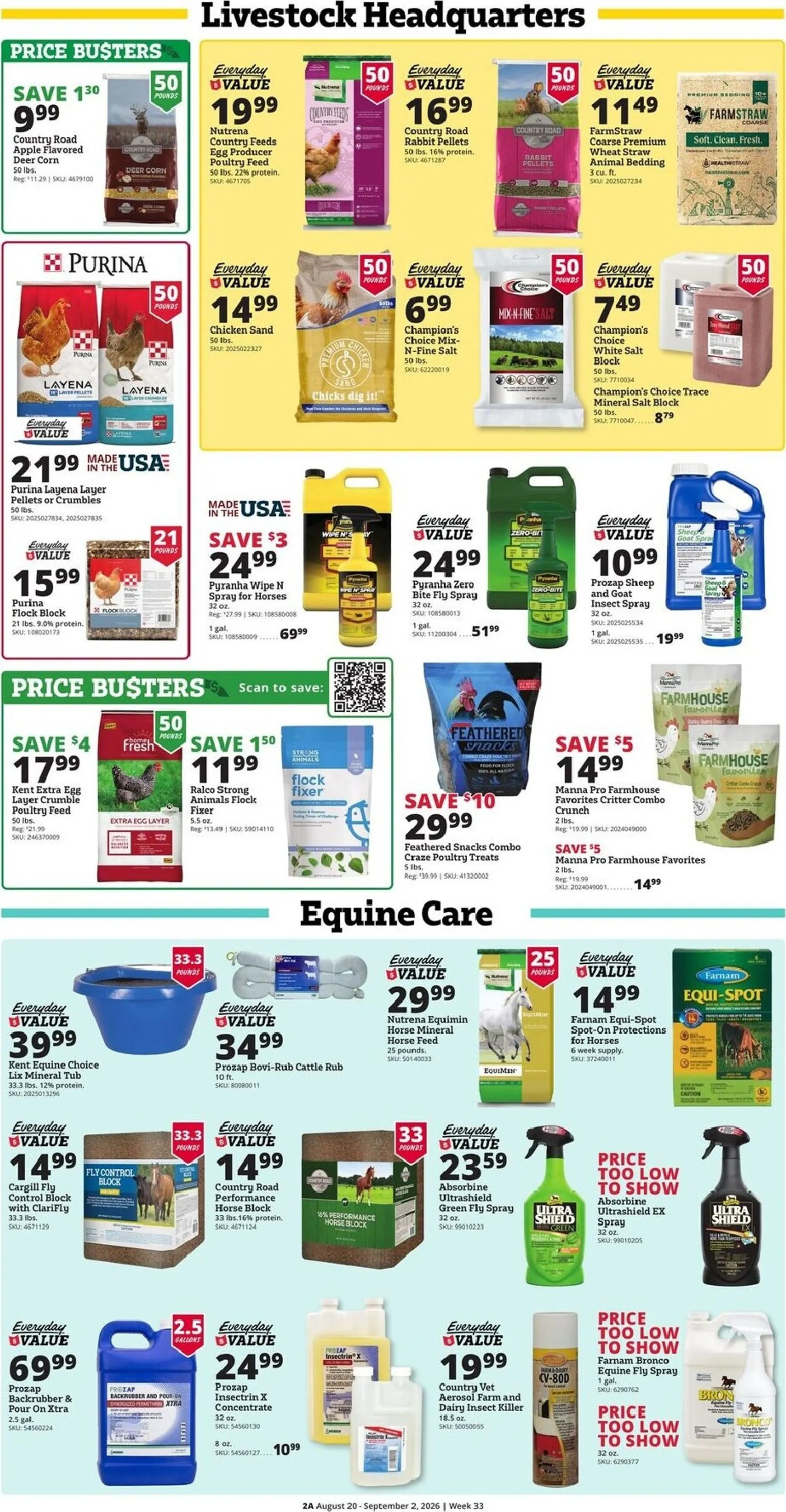 Weekly promotion Current Rural King leaflet valid from Thursday 08/20/2026 to Wednesday 09/02/2026 spanning from August 20 to September 2 2026 - Page 2 for Catalogue 365