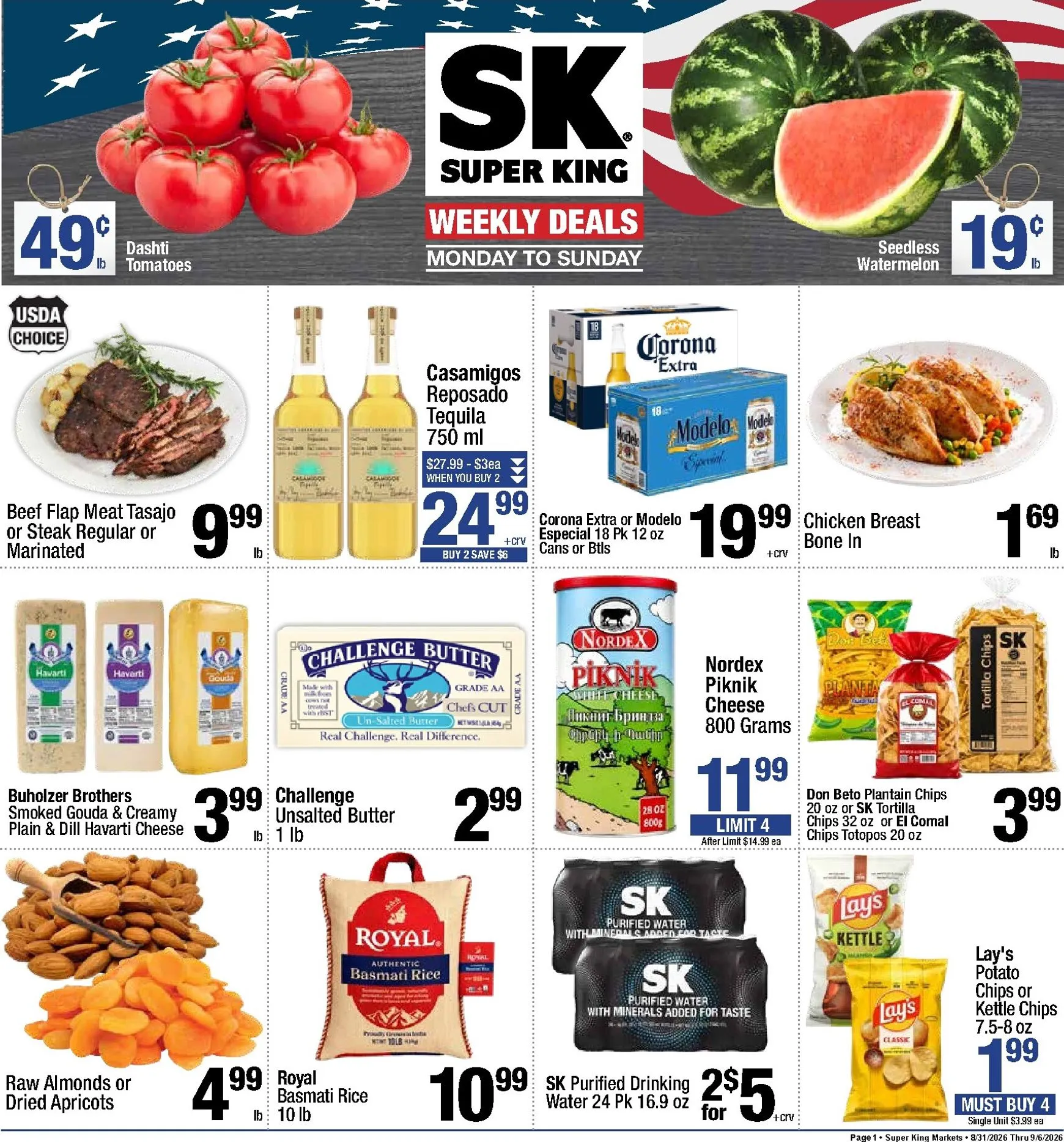 Current Super King leaflet valid from Monday 08/31/2026 to Sunday 09/06/2026